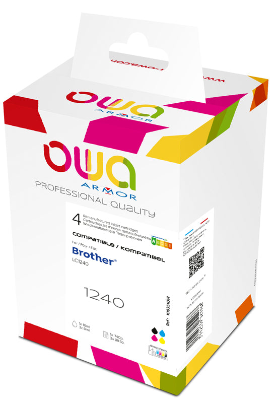 Brother Pack4 - Brother Lc1240 - Remanufactured Ink Cartridges Owa - 1X Black, 1X Cyan, 1X Magenta, 1X Yello