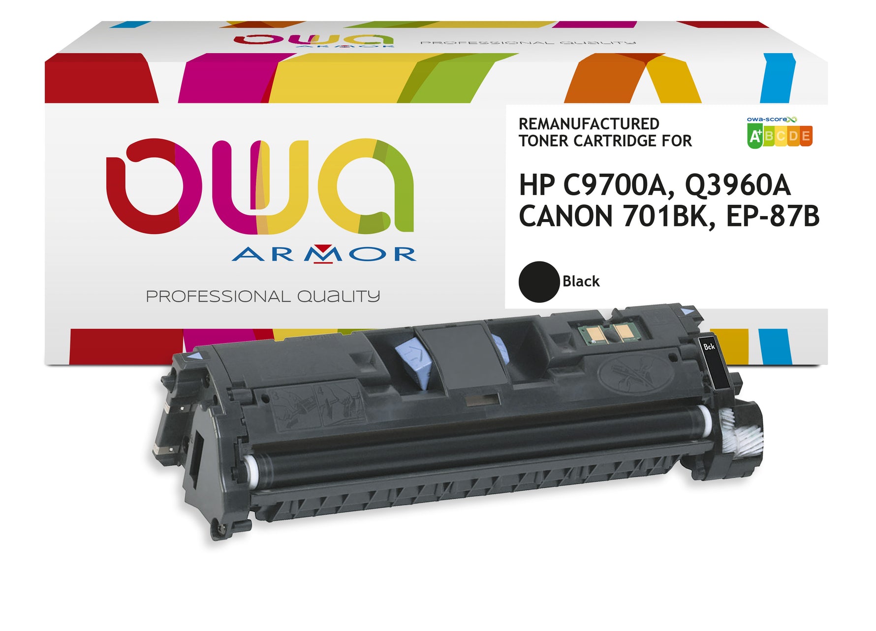 Hp Hp Q3960a, Canon Ep-87Bk, Hp C9700a, Canon 701Bk - Remanufactured Toner Owa - Black