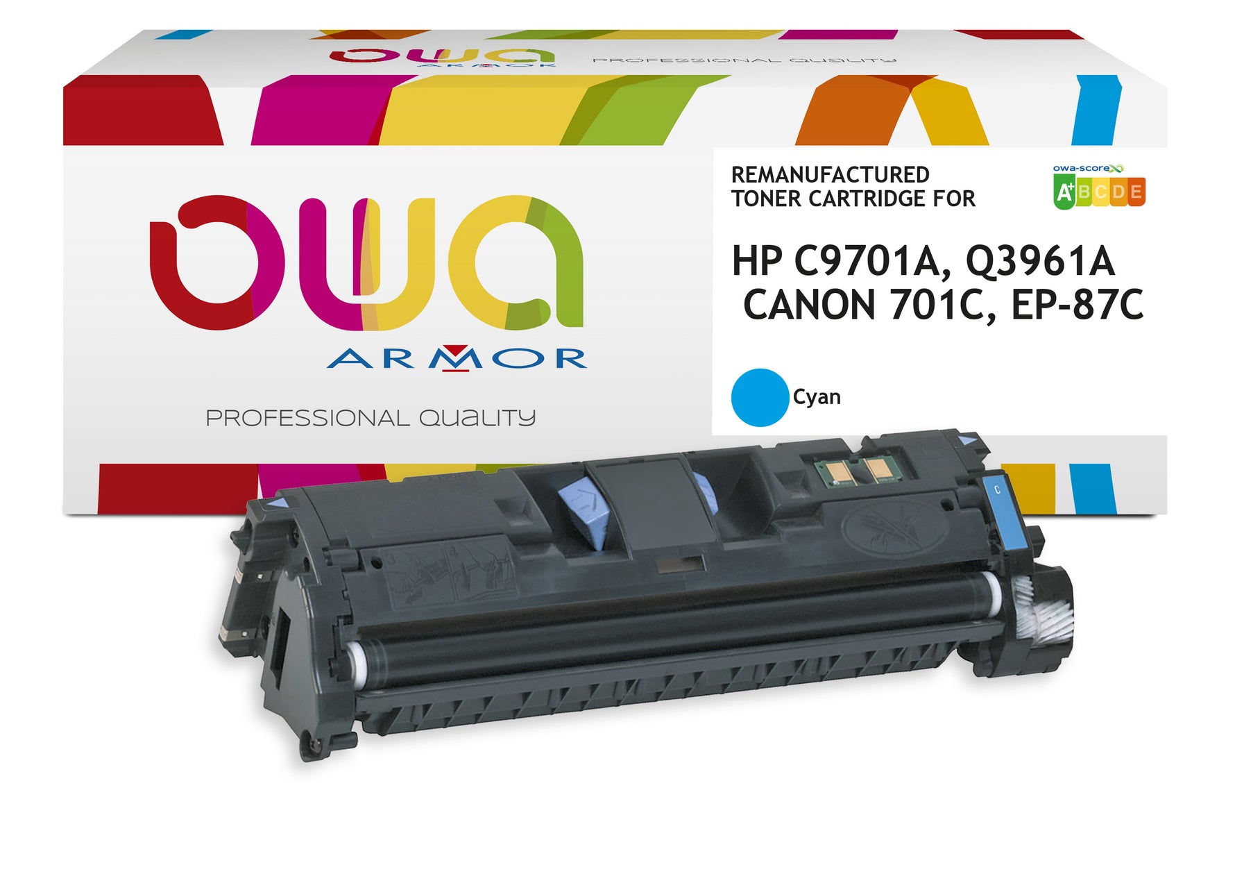 Hp Hp C9701a, Hp Q3961a, Canon Ep-87C, Canon 701C - Remanufactured Toner Owa - Cyan