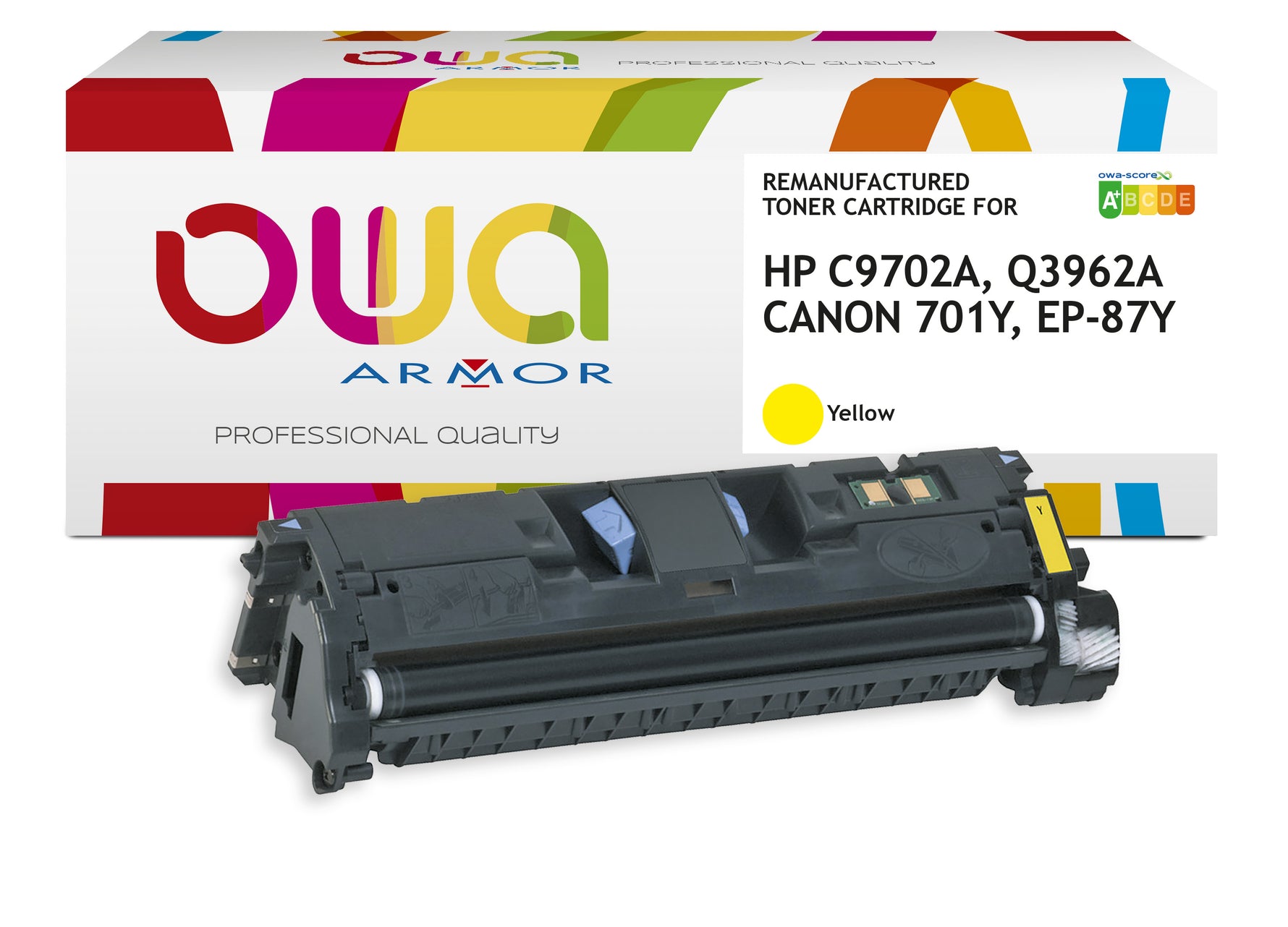 Hp Hp C9702a, Q3962a, Canon 701Y, Ep-87Y - Remanufactured Toner Owa - Yellow