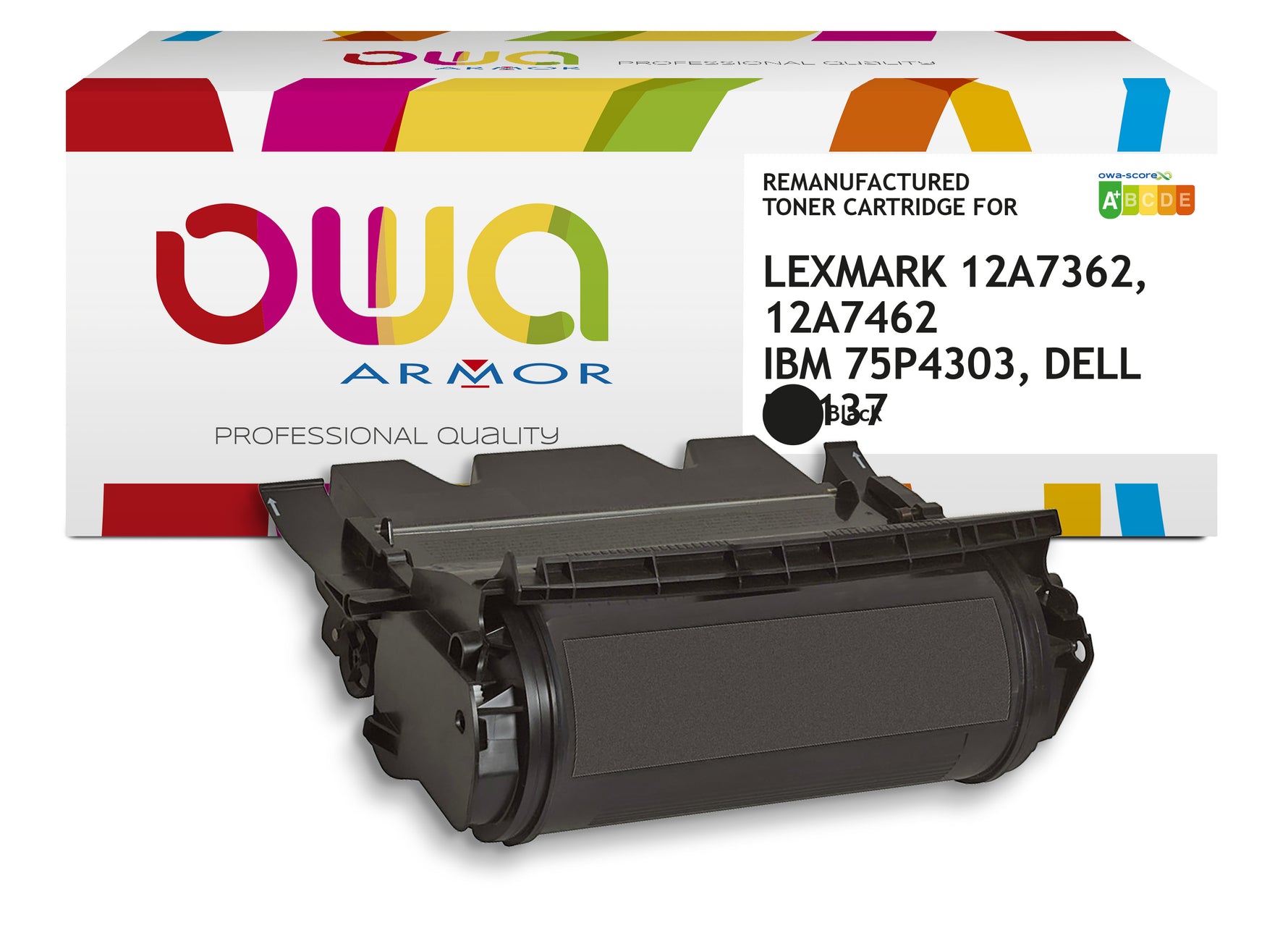 Lexmark Lexmark 12A7362, 12A7462, Ibm 75P4303, Dell R0137 - Remanufactured Toner Owa - High Capacity - Black