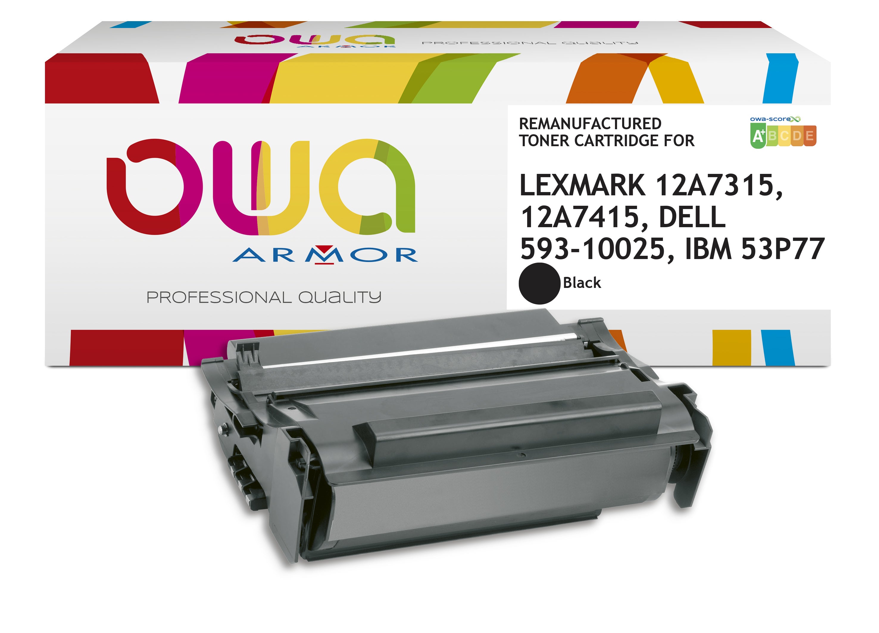 Lexmark Lexmark 12A7315, 12A7415, Dell 593-10025, Ibm 53P77 - Remanufactured Toner Owa - High Capacity - Bla