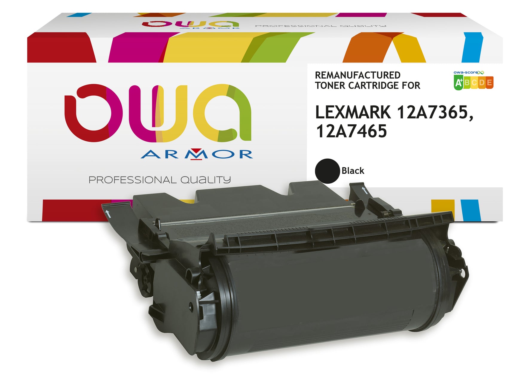 Lexmark Lexmark 12A7365, 12A7465 - Remanufactured Toner Owa - Black