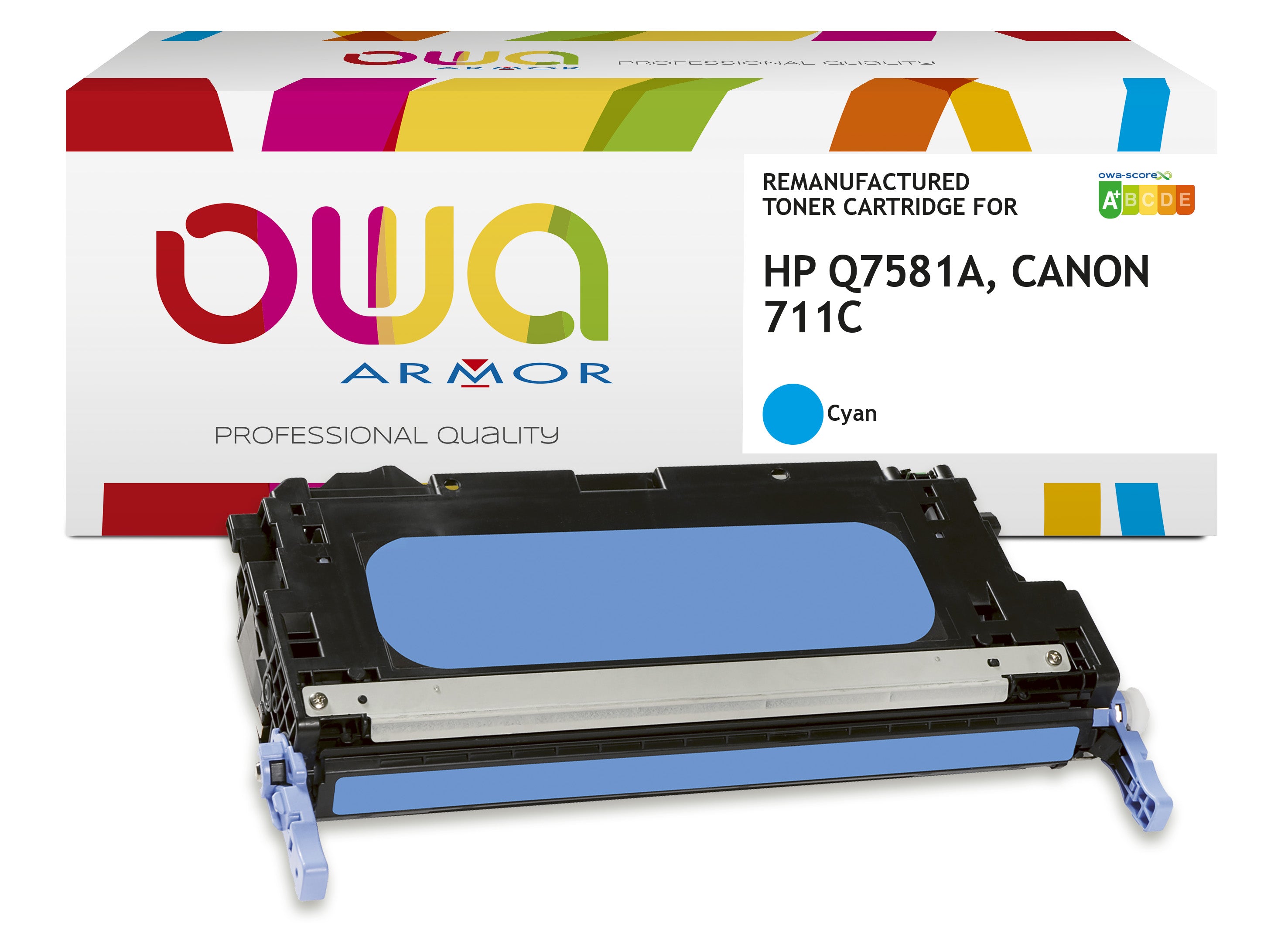 Hp Hp Q7581a, Canon 711C - Remanufactured Toner Owa - Cyan