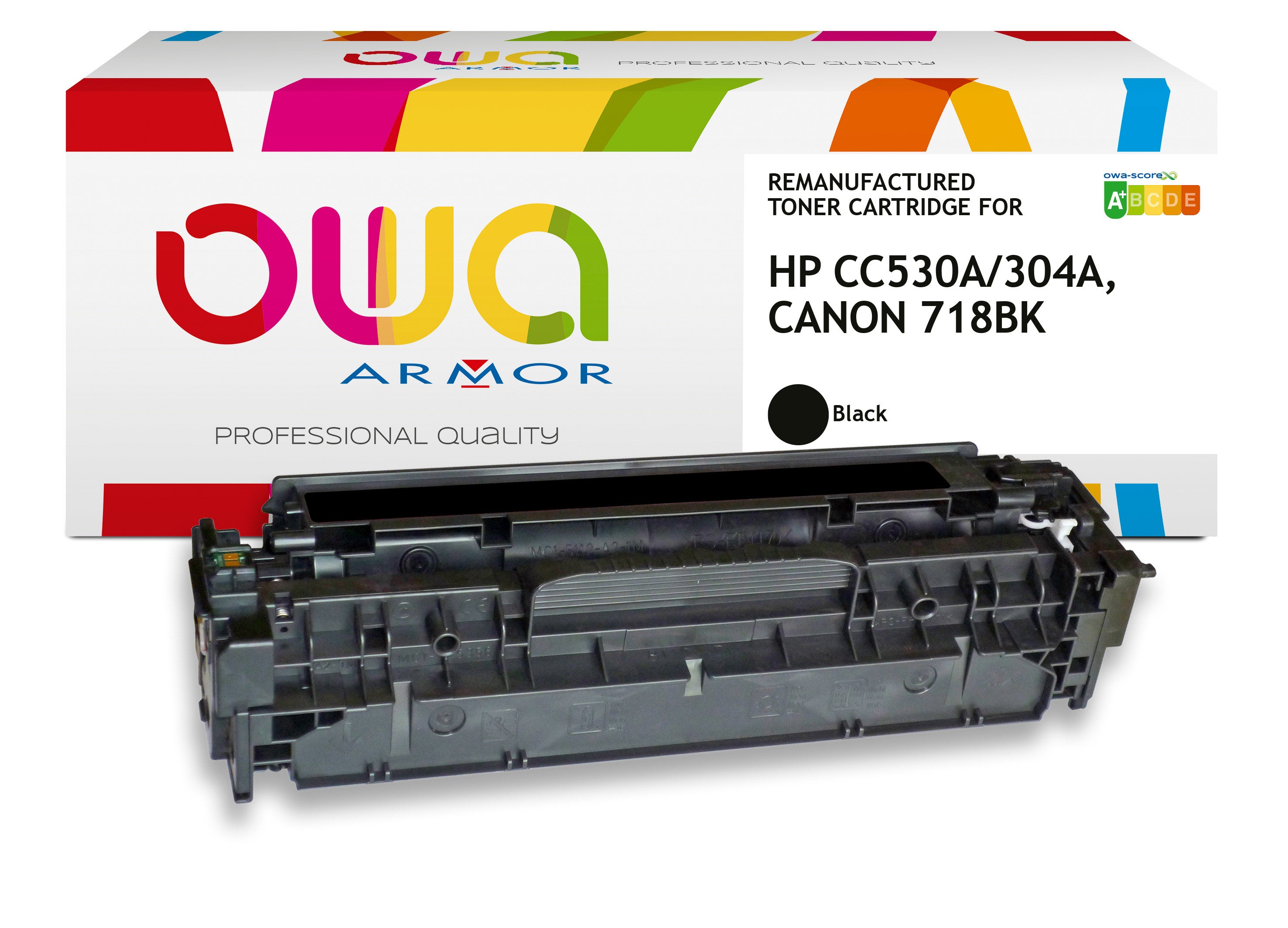 Hp Canon 718Bk, Hp Cc530a - Remanufactured Toner Owa - Black