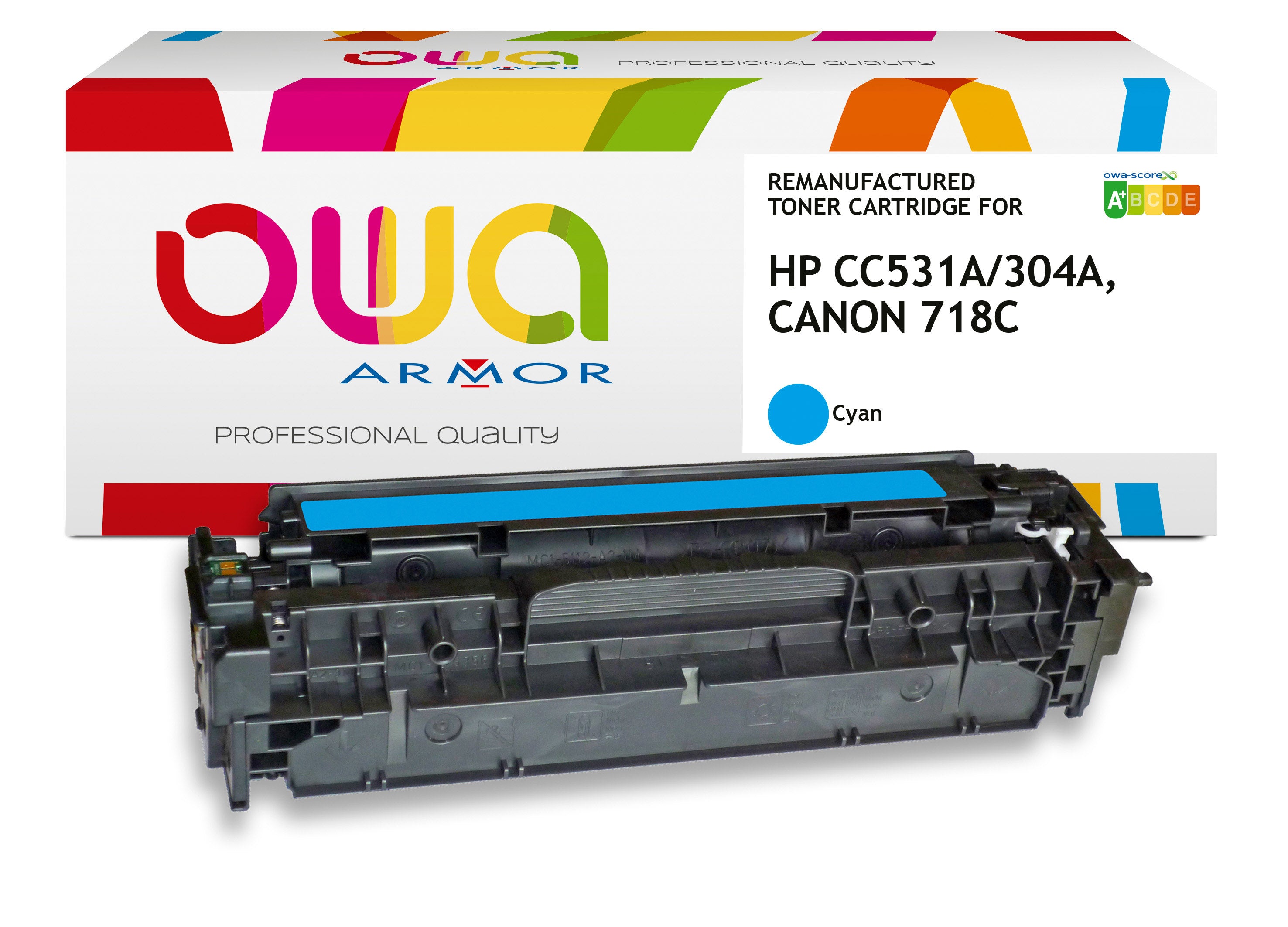 Hp Canon 718C, Hp Cc531a - Remanufactured Toner Owa - Cyan