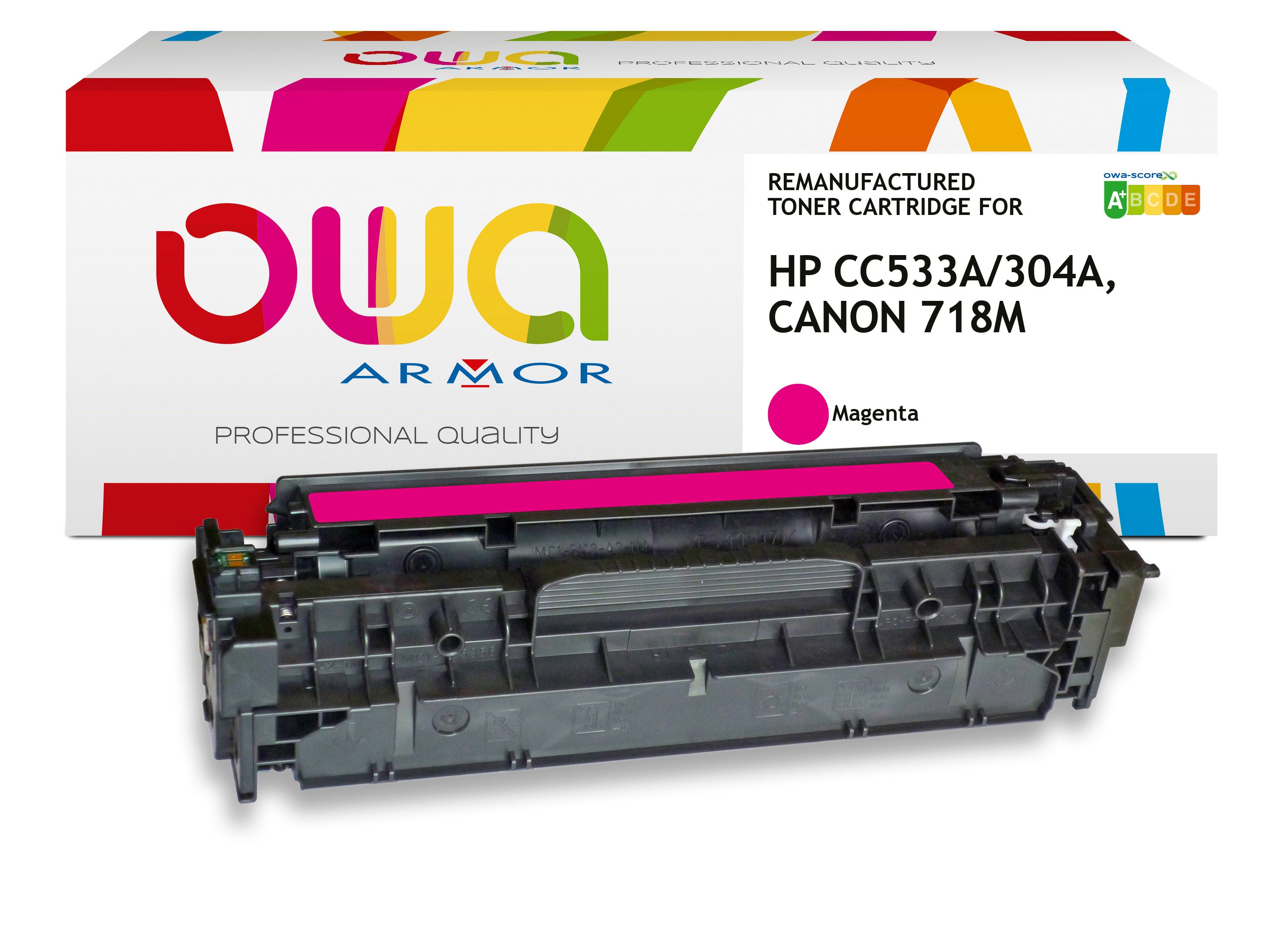 Hp Canon 718M, Hp Cc533a - Remanufactured Toner Owa - Magenta