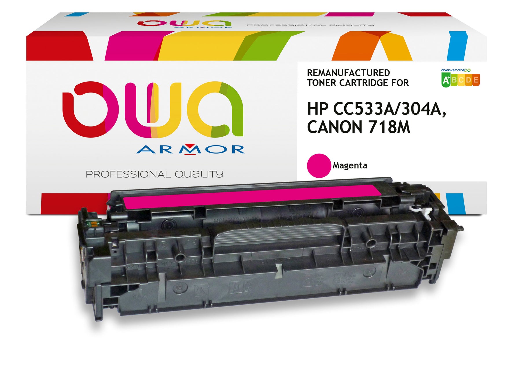 Hp Canon 718M, Hp Cc533a - Remanufactured Toner Owa - Magenta