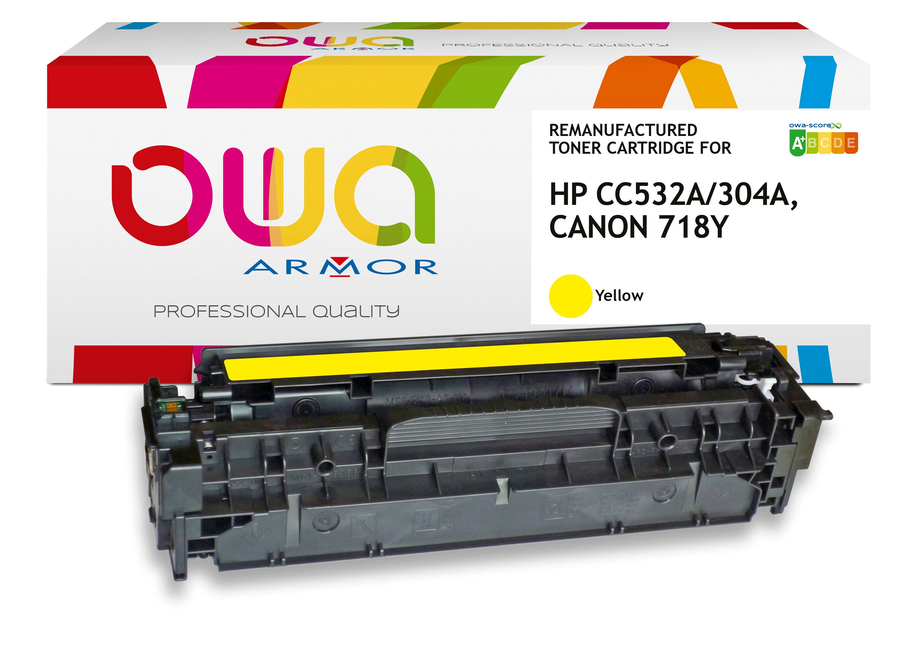 Hp Canon 718Y, Hp Cc532a - Remanufactured Toner Owa - Yellow