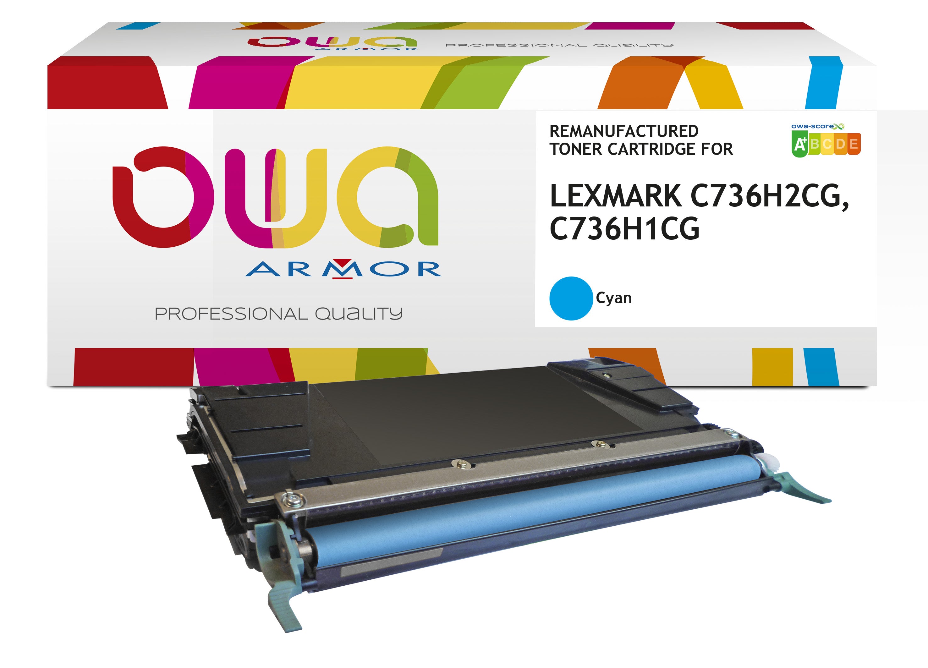 Lexmark Lexmark C736h1cg, Lexmark C736h2cg - Remanufactured Toner Owa - High Capacity - Cyan