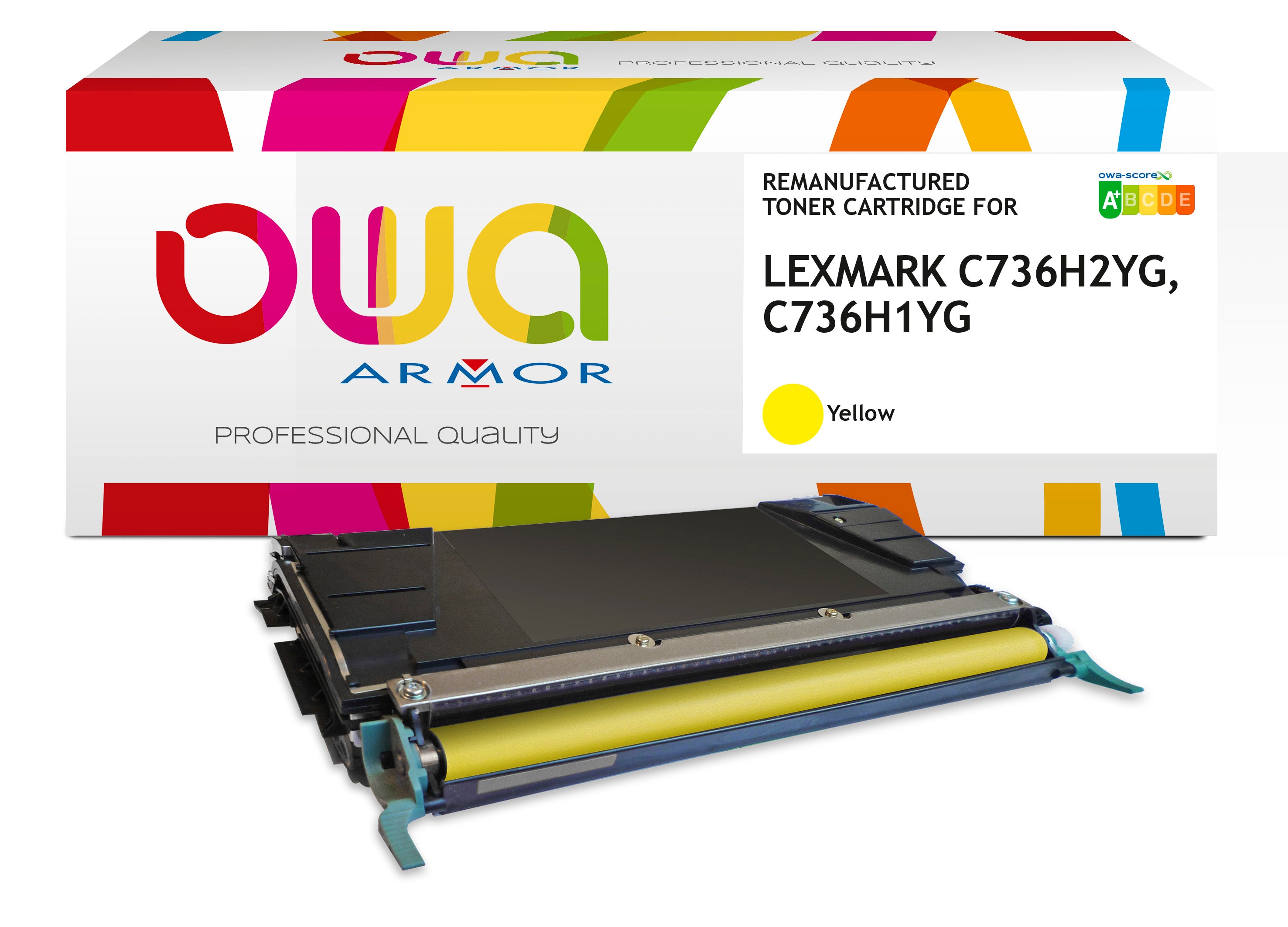 Lexmark Lexmark C736h1yg, Lexmark C736h2yg - Remanufactured Toner Owa - High Capacity - Yellow