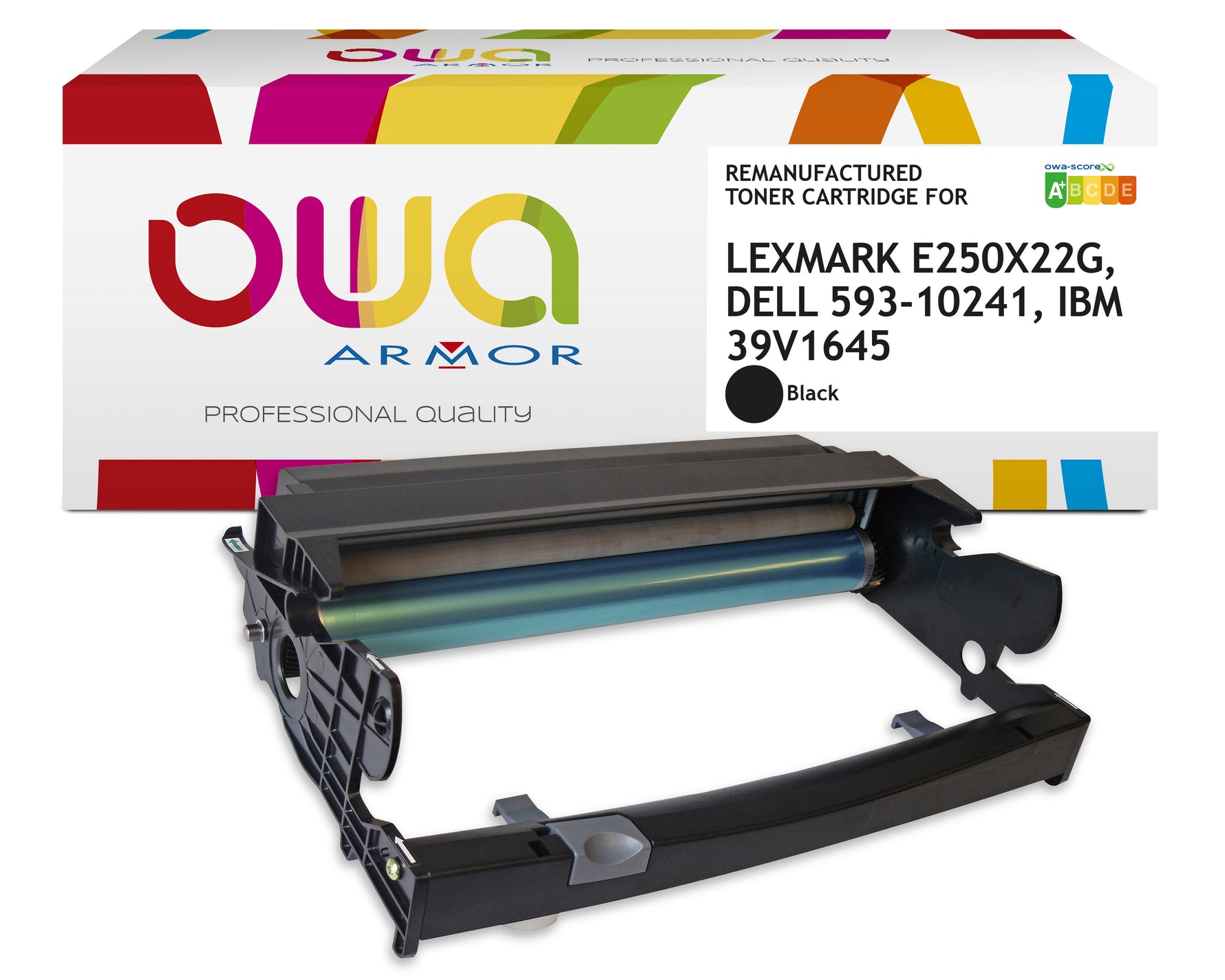 Lexmark Lexmark E250x22g, Dell 593-10241, Ibm 39V1645 - Remanufactured Drum Owa - Black