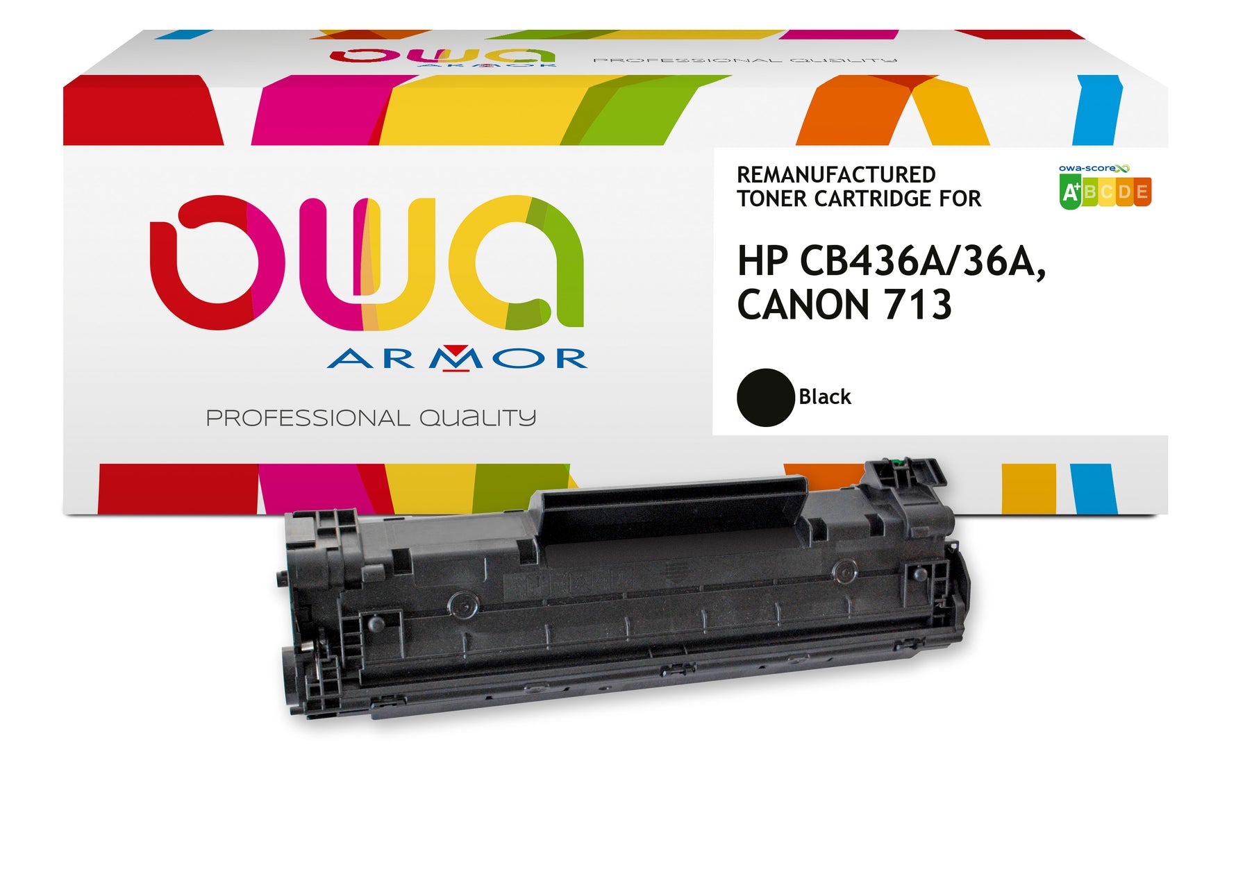 Hp Canon 713, Hp Cb436a - Remanufactured Toner Owa - Extra High Capacity - Black