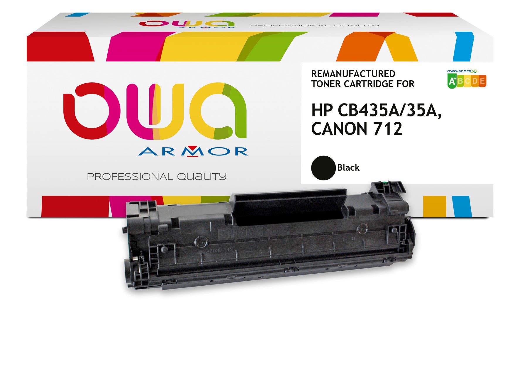 Hp Canon 712, Hp Cb435a - Remanufactured Toner Owa - Extra High Capacity - Black