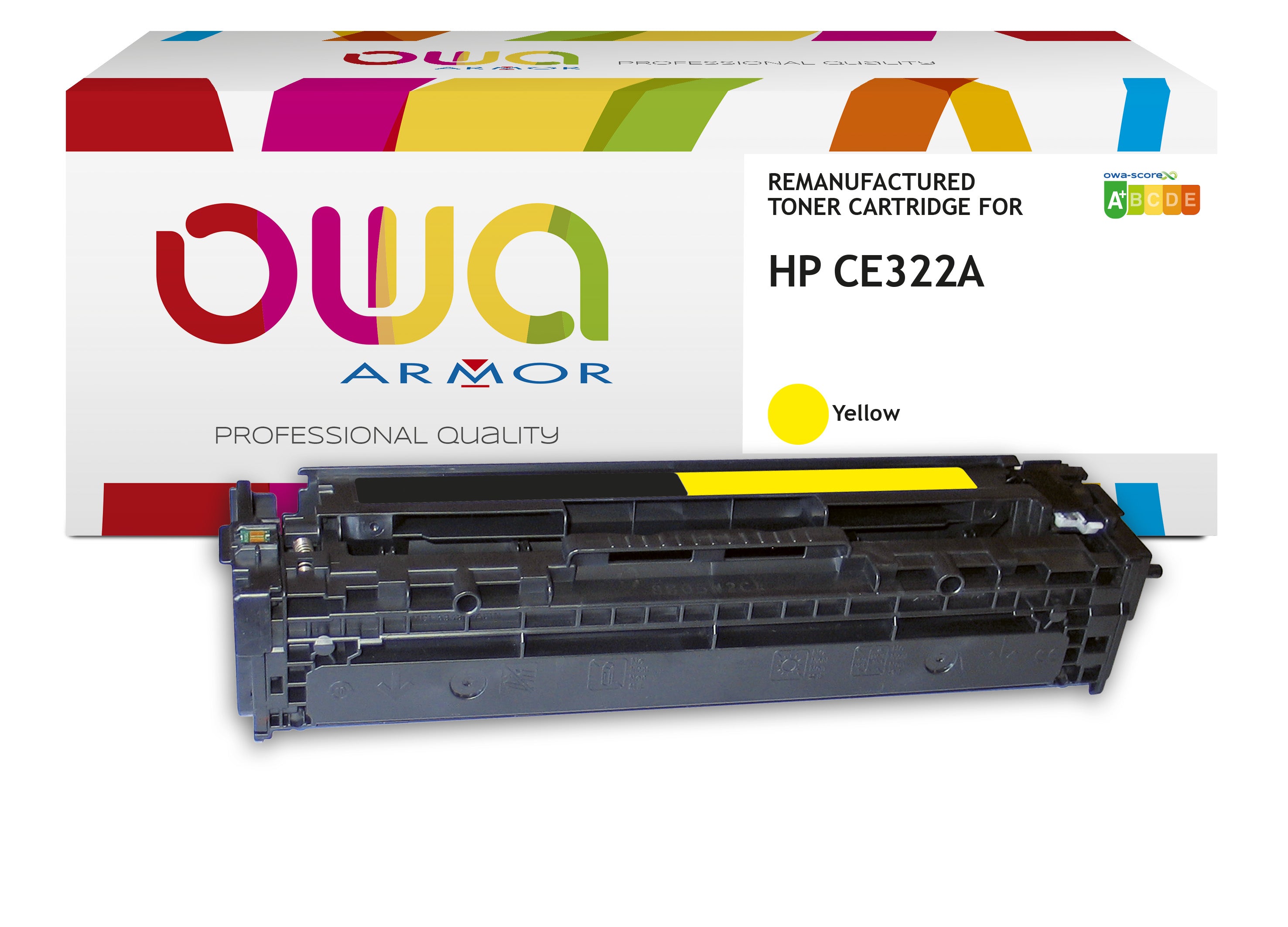 Hp Hp Ce322a - Remanufactured Toner Owa - Yellow
