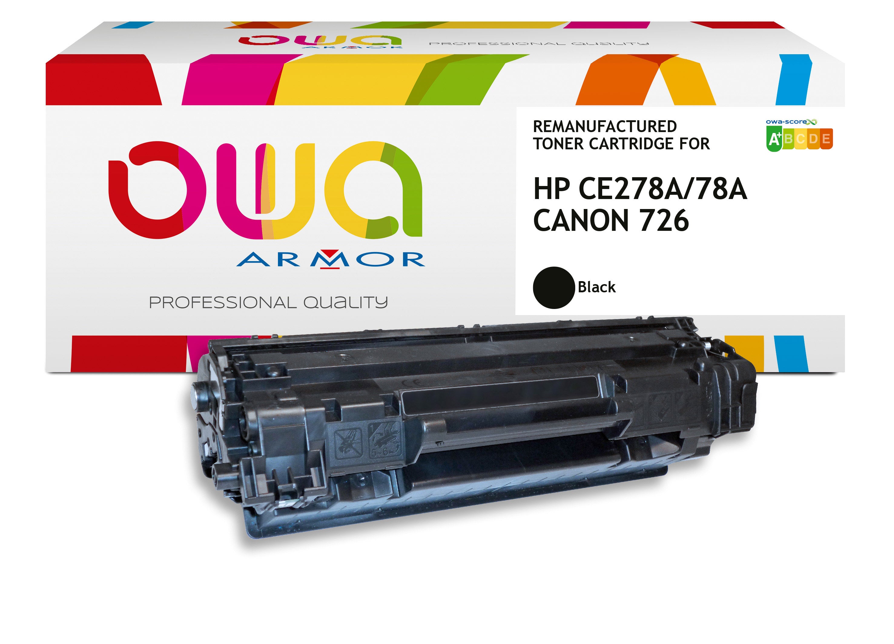 Hp Olympia 0726, Hp Ce278a Jumbo - Remanufactured Toner Owa - Extra High Capacity - Black