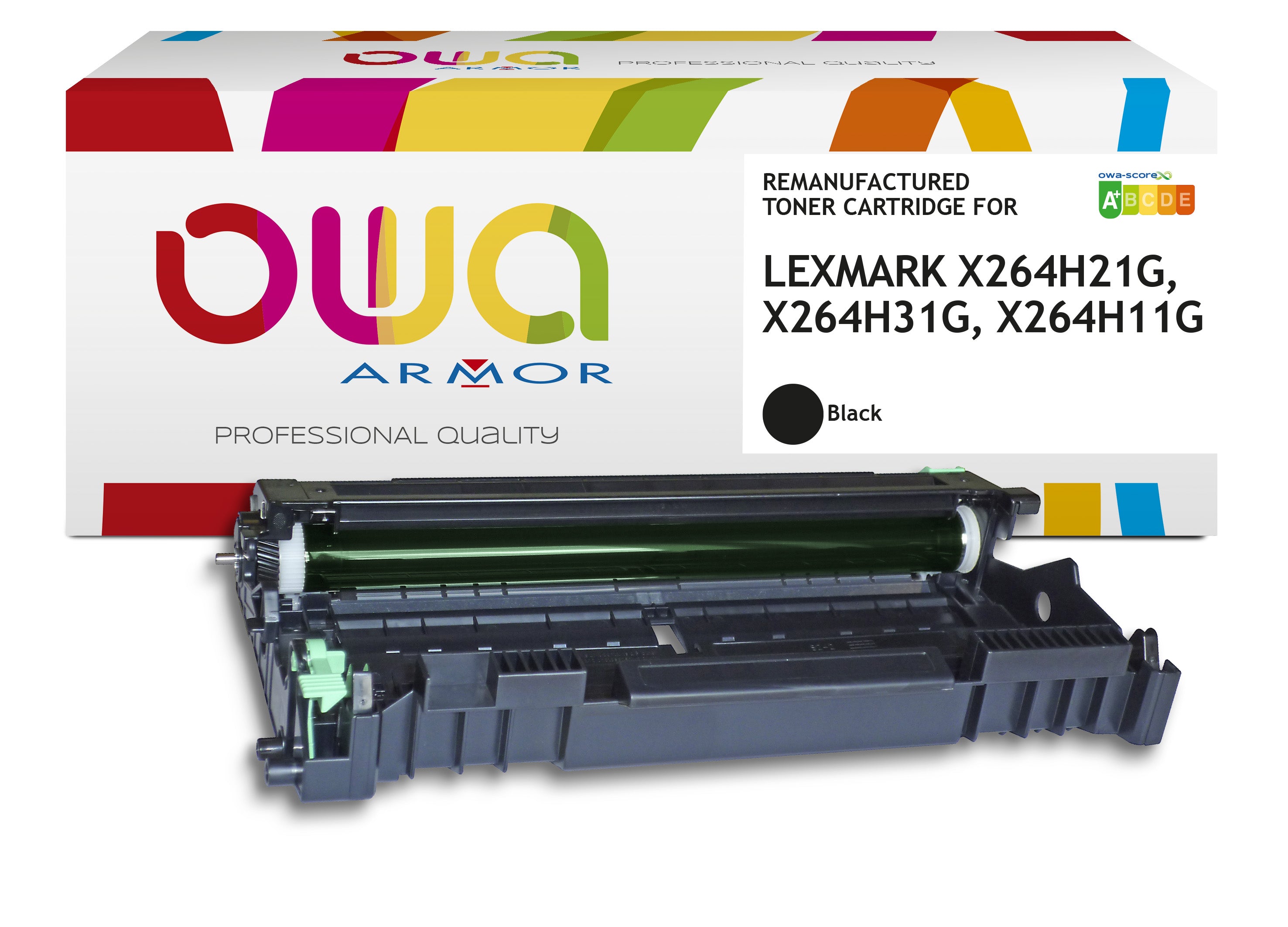 Lexmark Lexmark X264h21g, X264h31g, X264h11g - Remanufactured Toner Owa - High Capacity - Black