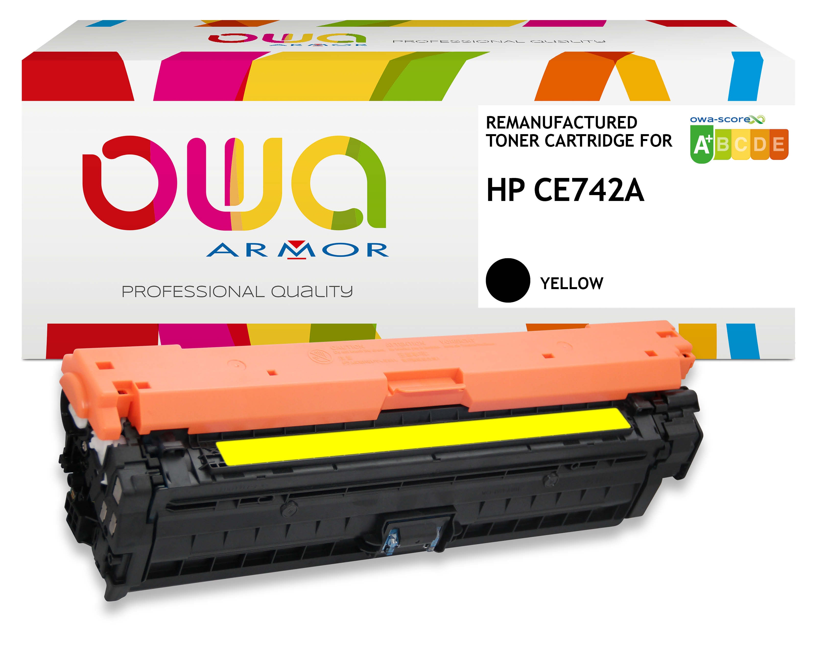 Hp Hp Ce742a - Remanufactured Toner Owa - Yellow