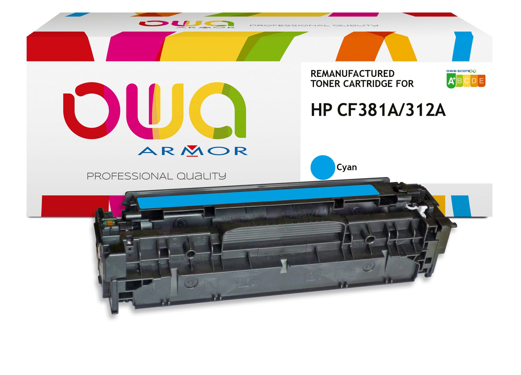 Hp Hp Cf381a - Remanufactured Toner Owa - Cyan