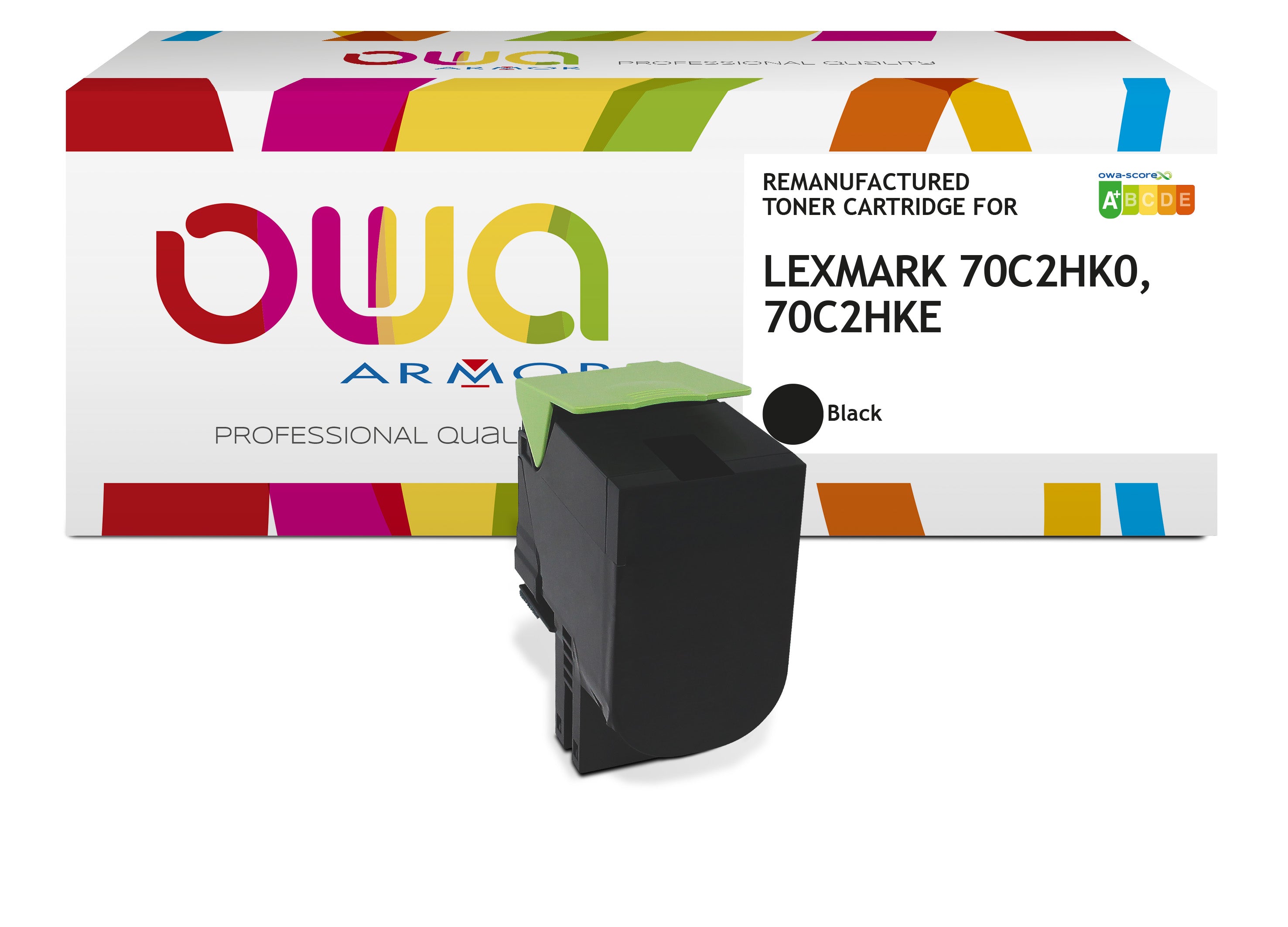 Lexmark Lexmark 70C20k0, Lexmark 70C2hke, Lexmark 70C2hk0 - Remanufactured Toner Owa - High Capacity - Black