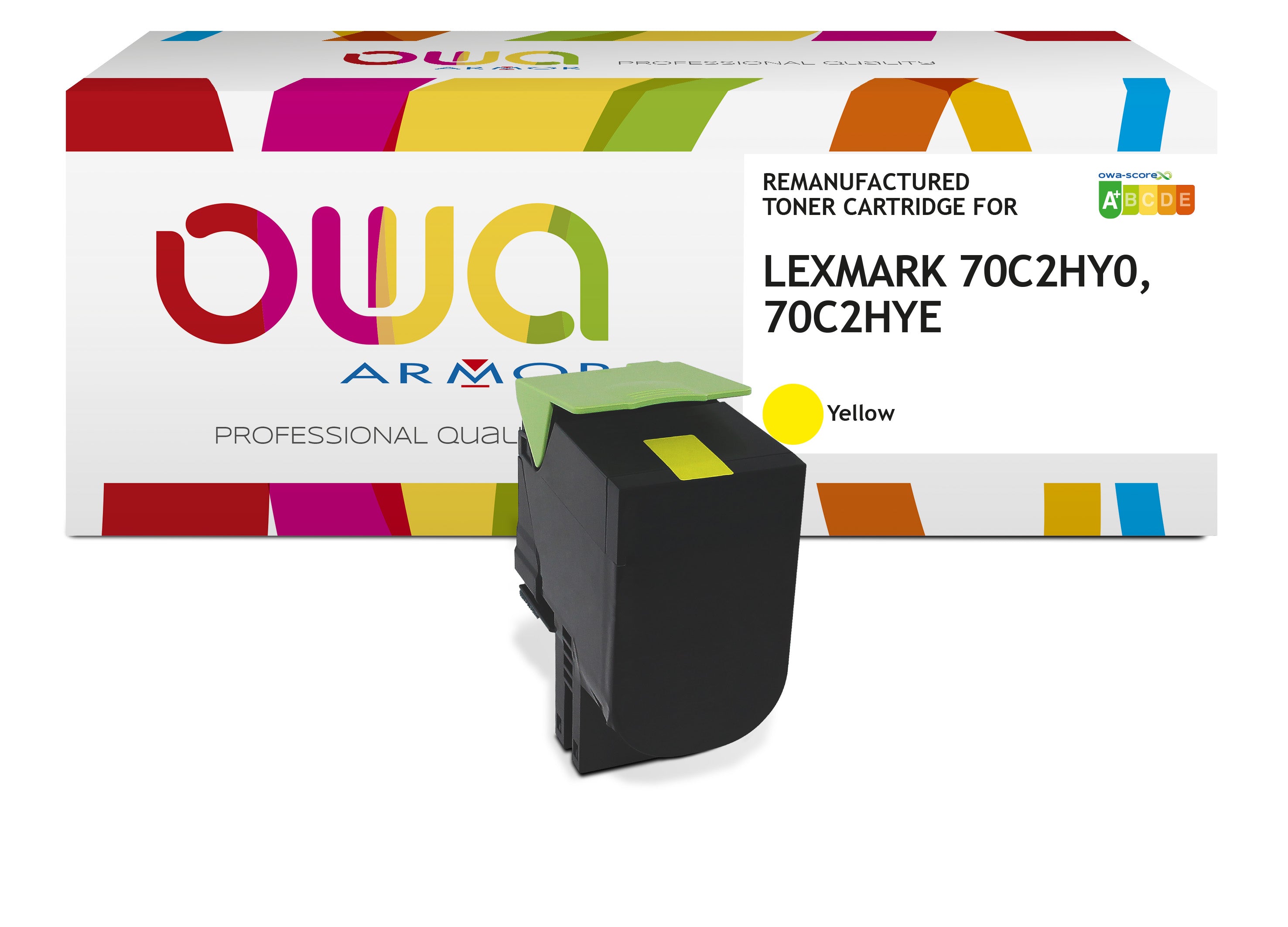 Lexmark Lexmark 70C2hye, Lexmark 70C2hy0 - Remanufactured Toner Owa - High Capacity - Yellow