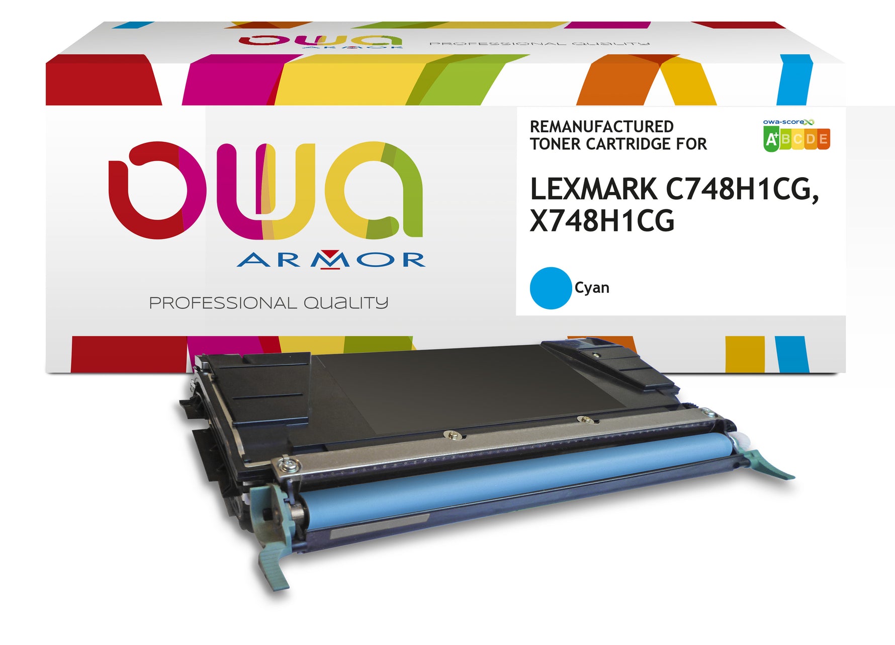Lexmark Lexmark X748h1cg, Lexmark C748h1cg - Remanufactured Toner Owa - High Capacity - Cyan