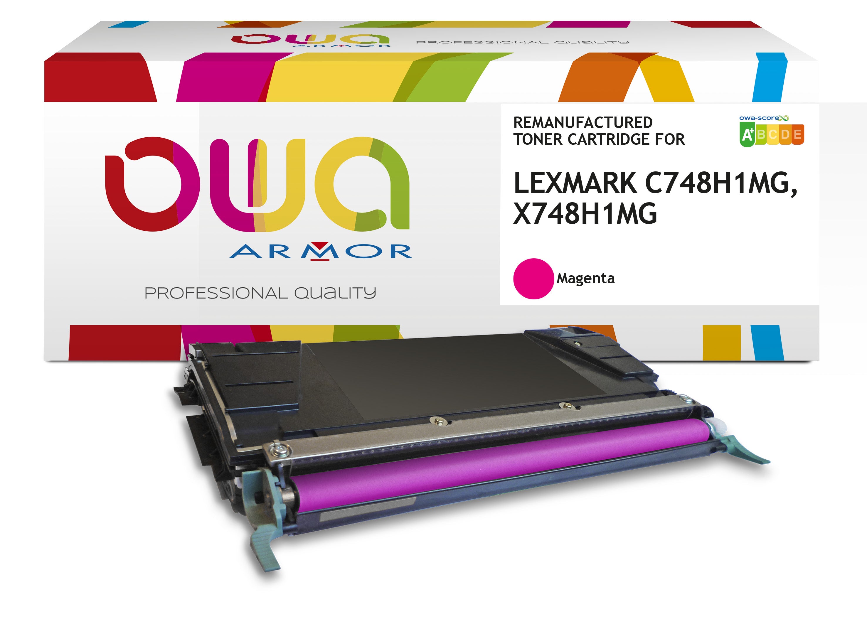 Lexmark Lexmark X748h1mg, Lexmark C748h1mg - Remanufactured Toner Owa - High Capacity - Magenta