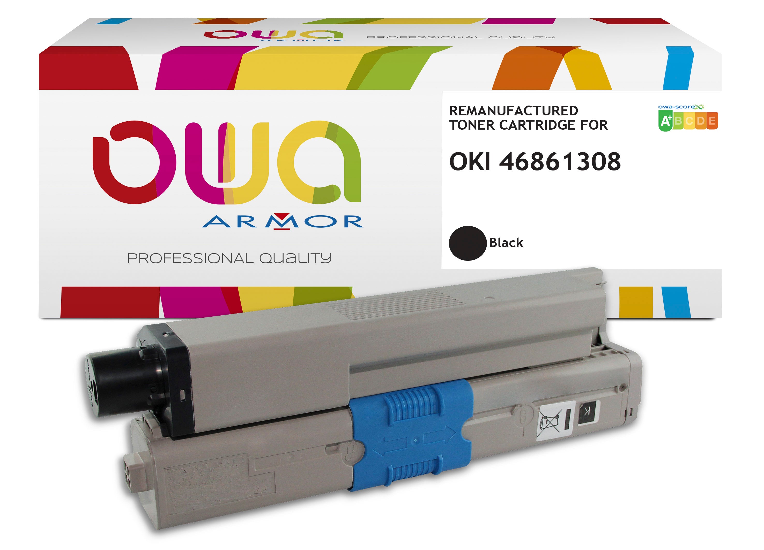Oki Oki 46861308 - Remanufactured Toner Owa - High Capacity - Black