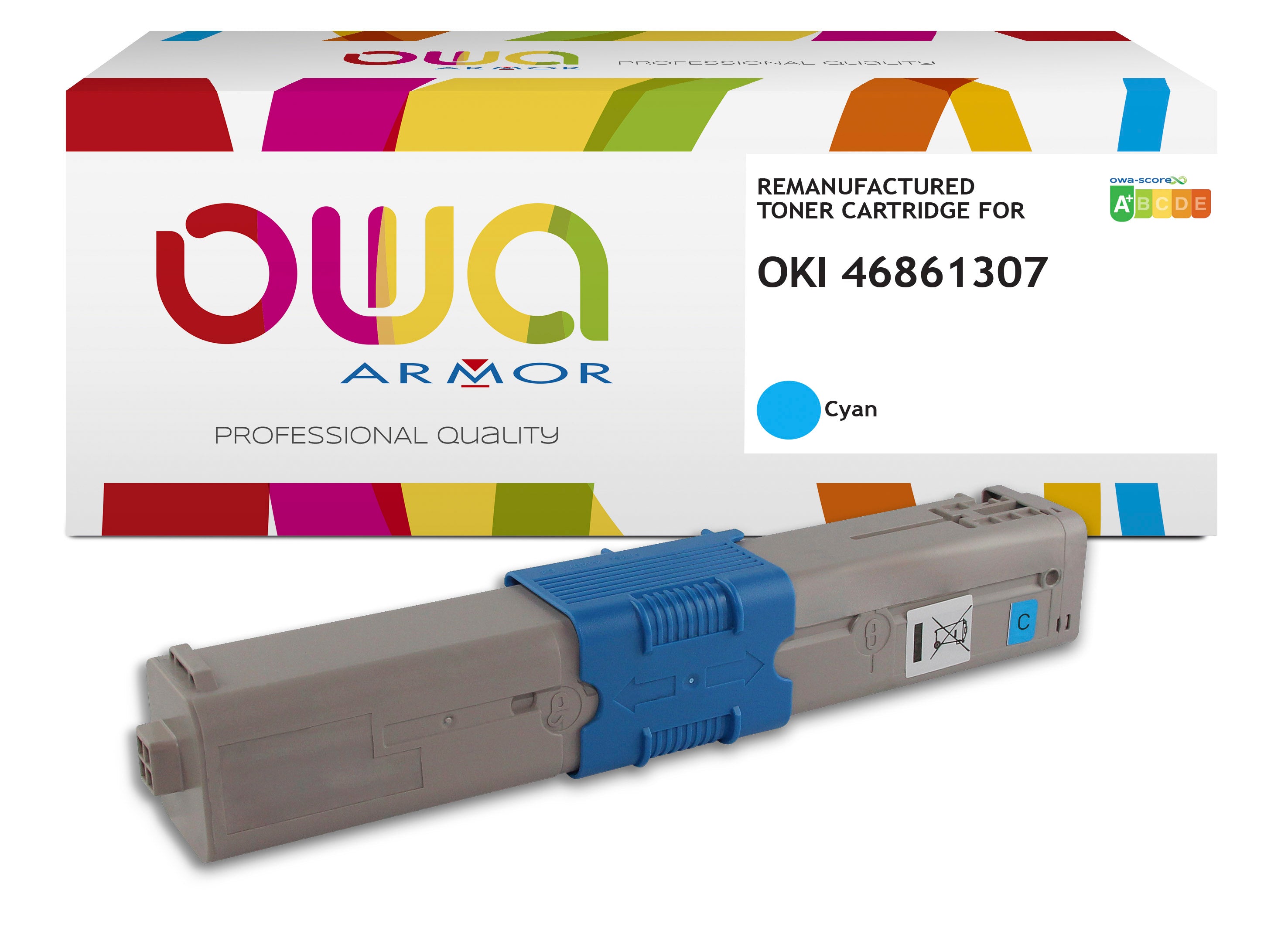 Oki Oki 46861307 - Remanufactured Toner Owa - High Capacity - Cyan