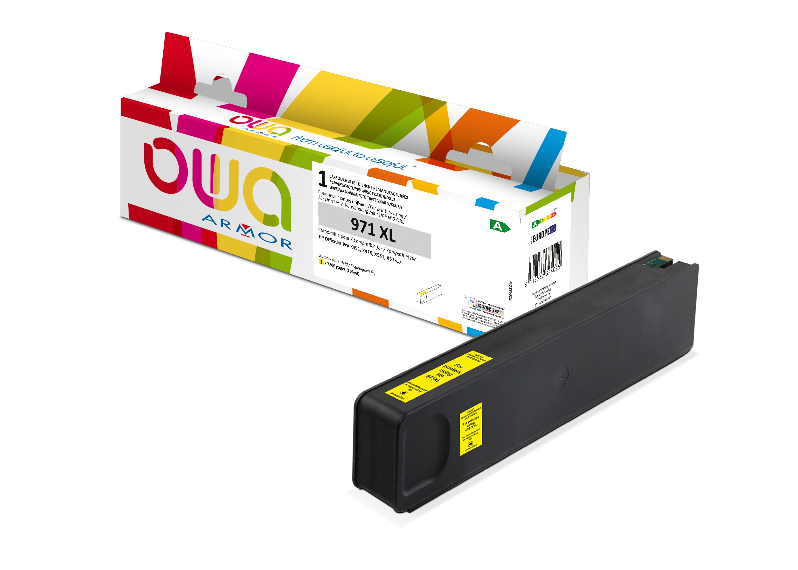 Hp Hp 971Xl - Remanufactured Ink Cartridge Owa - High Capacity - Yellow