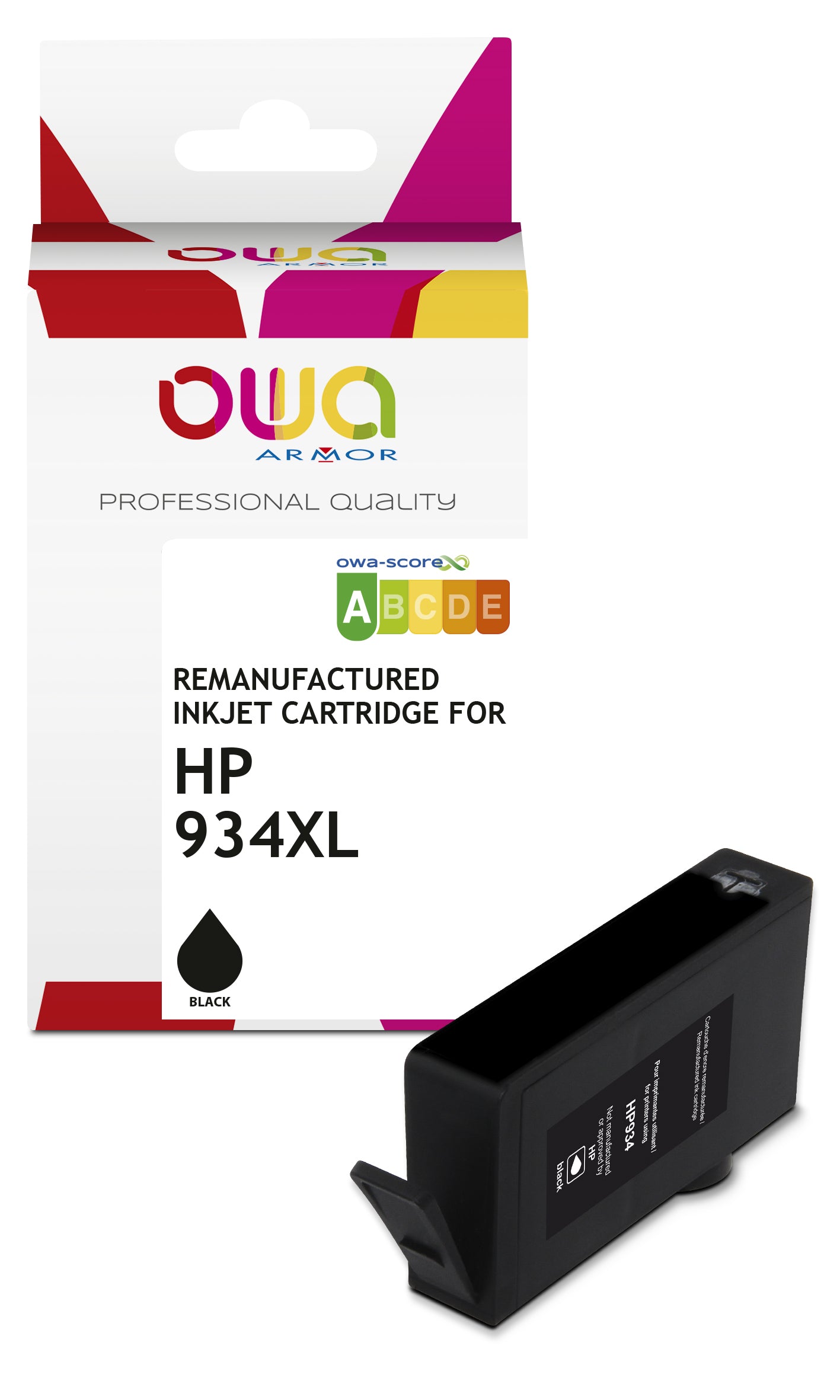 Hp Hp 934Xl B - Remanufactured Ink Cartridge Owa - High Capacity - Black