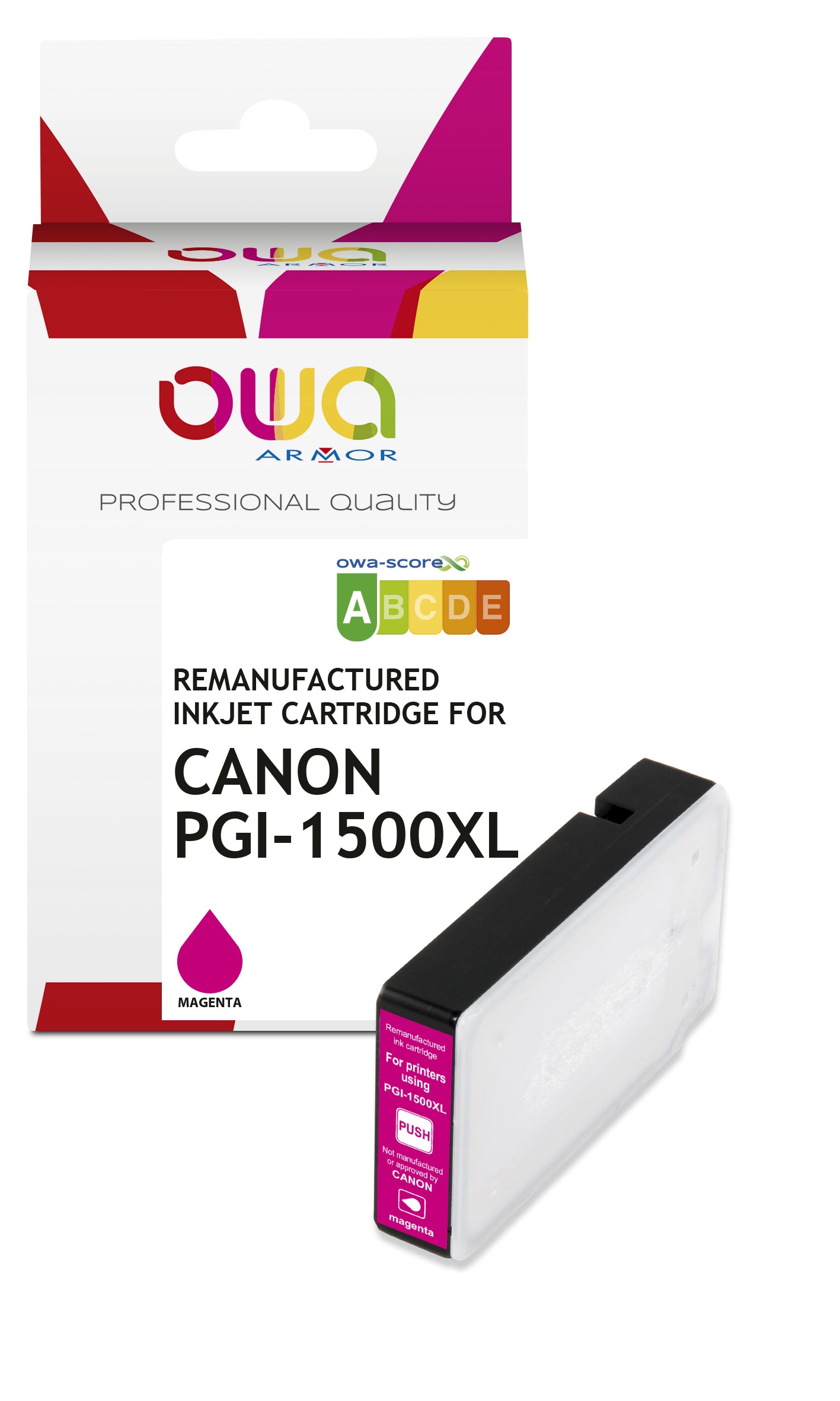 Canon Canon Pgi-1500Xl - Remanufactured Ink Cartridge Owa - High Capacity - Magenta