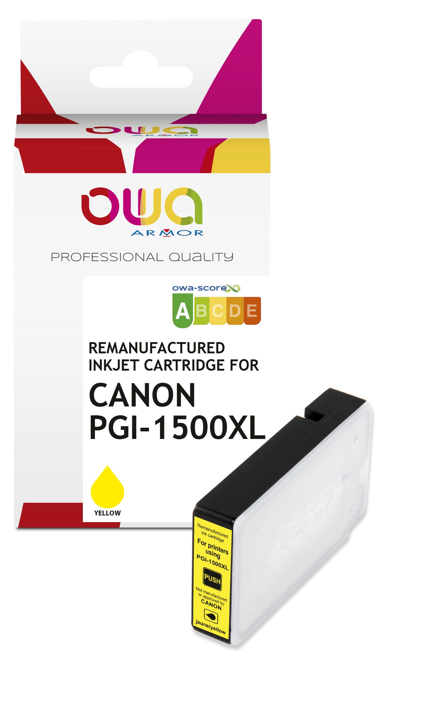 Canon Canon Pgi-1500Xl - Remanufactured Ink Cartridge Owa - High Capacity - Yellow