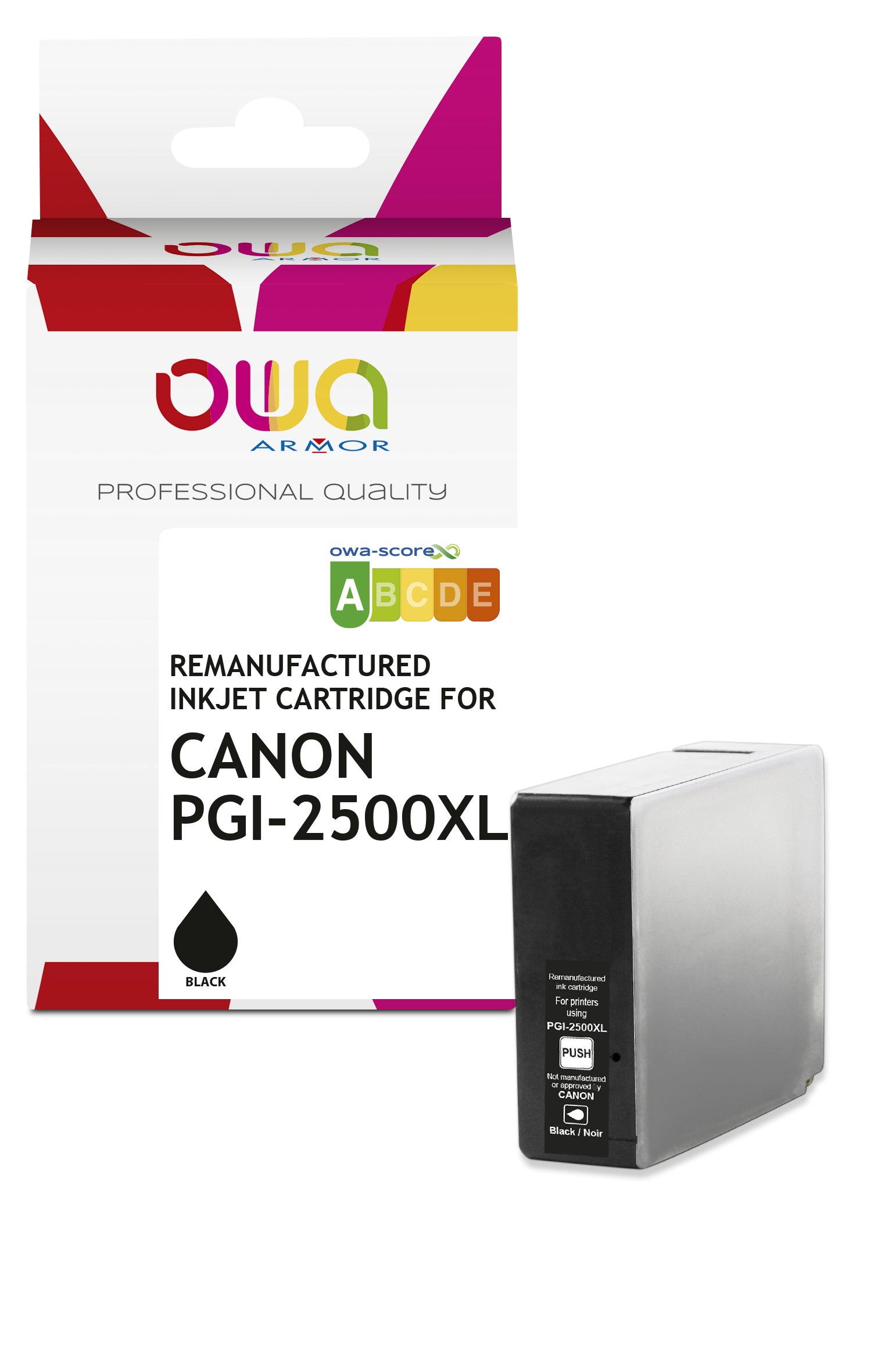Canon Canon Pgi-2500Xl - Remanufactured Ink Cartridge Owa - High Capacity - Black