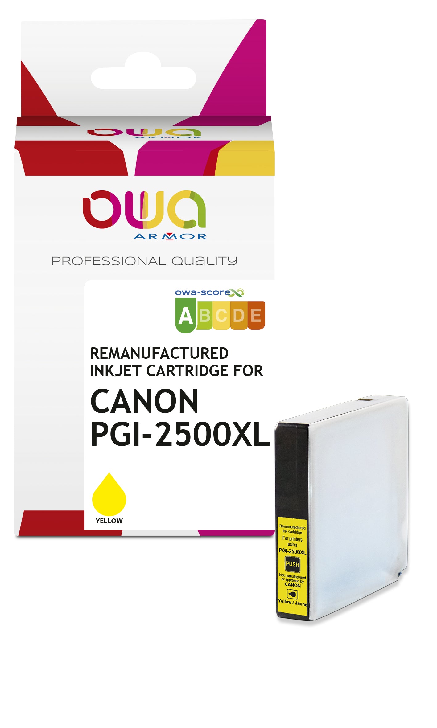 Canon Canon Pgi-2500Xl - Remanufactured Ink Cartridge Owa - High Capacity - Yellow