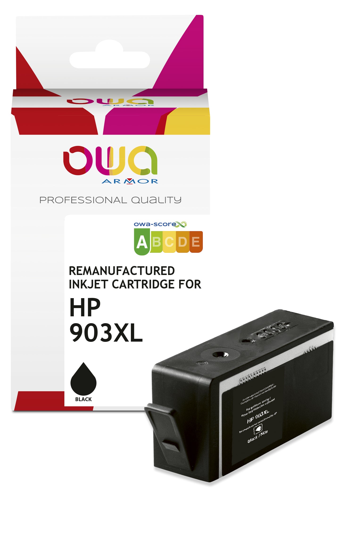 Hp Hp 903Xl - Remanufactured Ink Cartridge Owa - High Capacity - Black