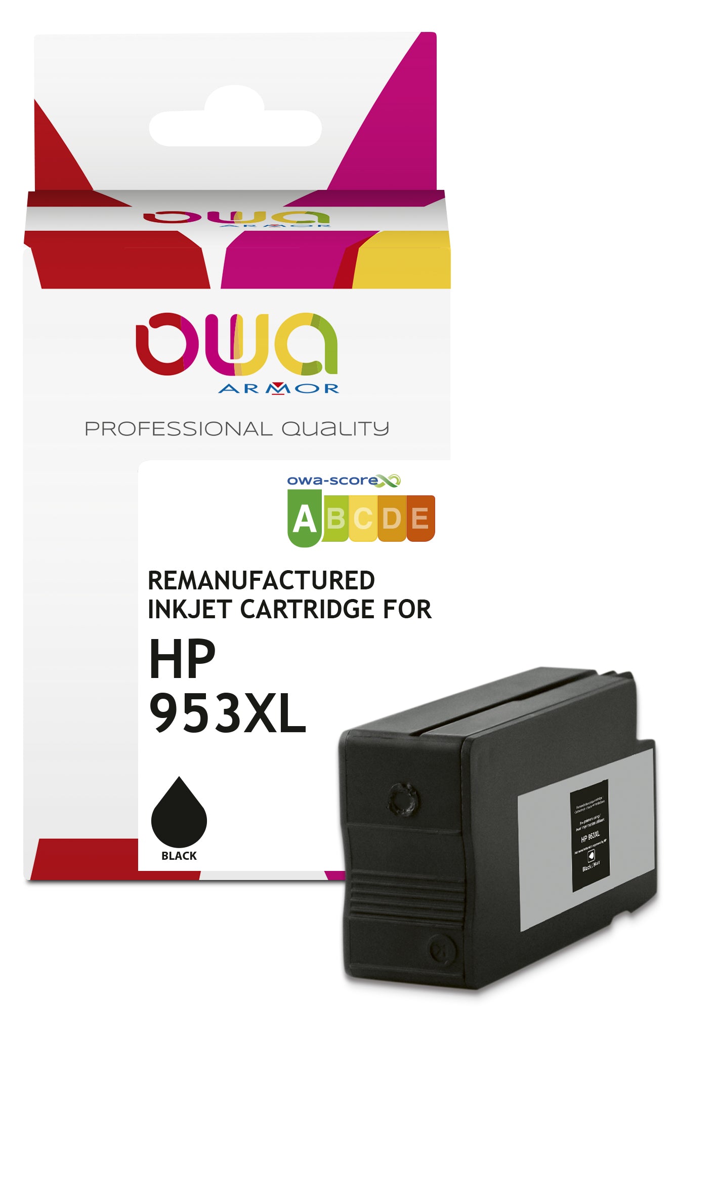Hp Hp 953Xl - Remanufactured Ink Cartridge Owa - High Capacity - Black