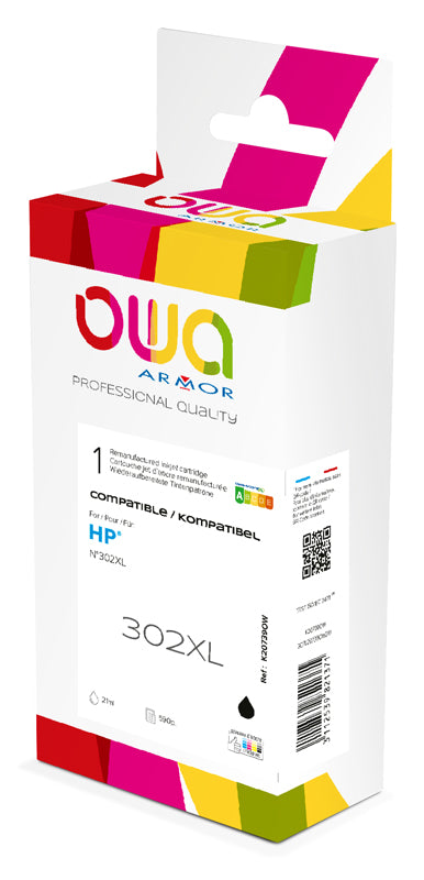 Hp Hp 302Xl B - Remanufactured Ink Cartridge Owa - High Capacity - Black