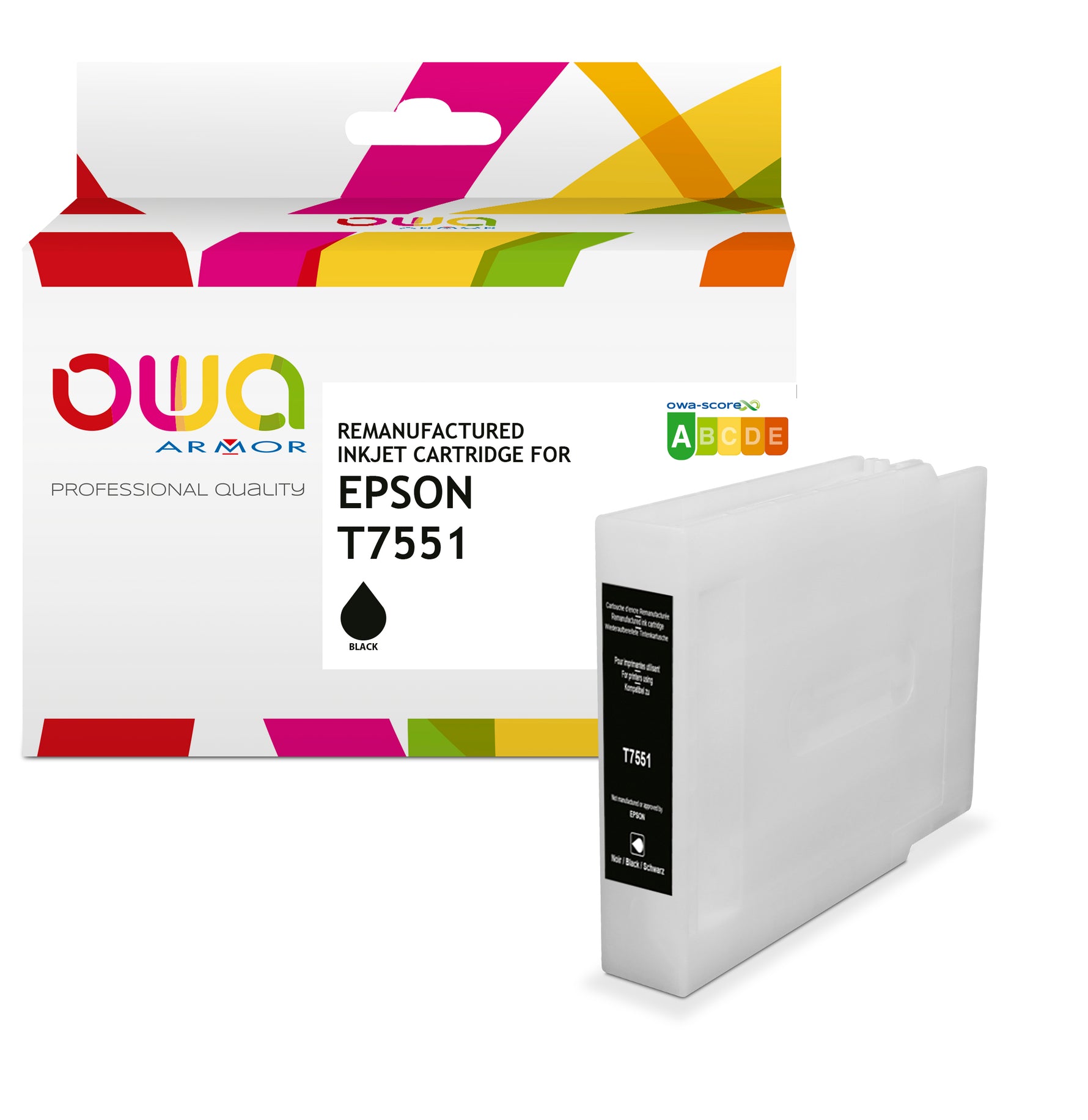 Epson Epson T7551 - Remanufactured Ink Cartridge Owa - High Capacity - Black