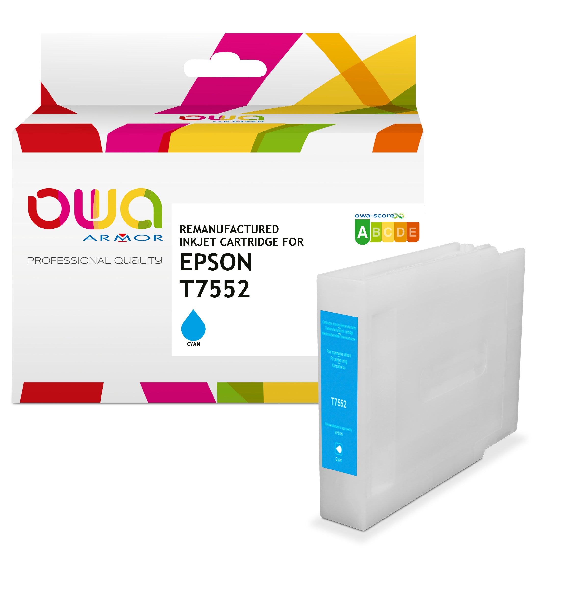 Epson Epson T7552 - Remanufactured Ink Cartridge Owa - High Capacity - Cyan