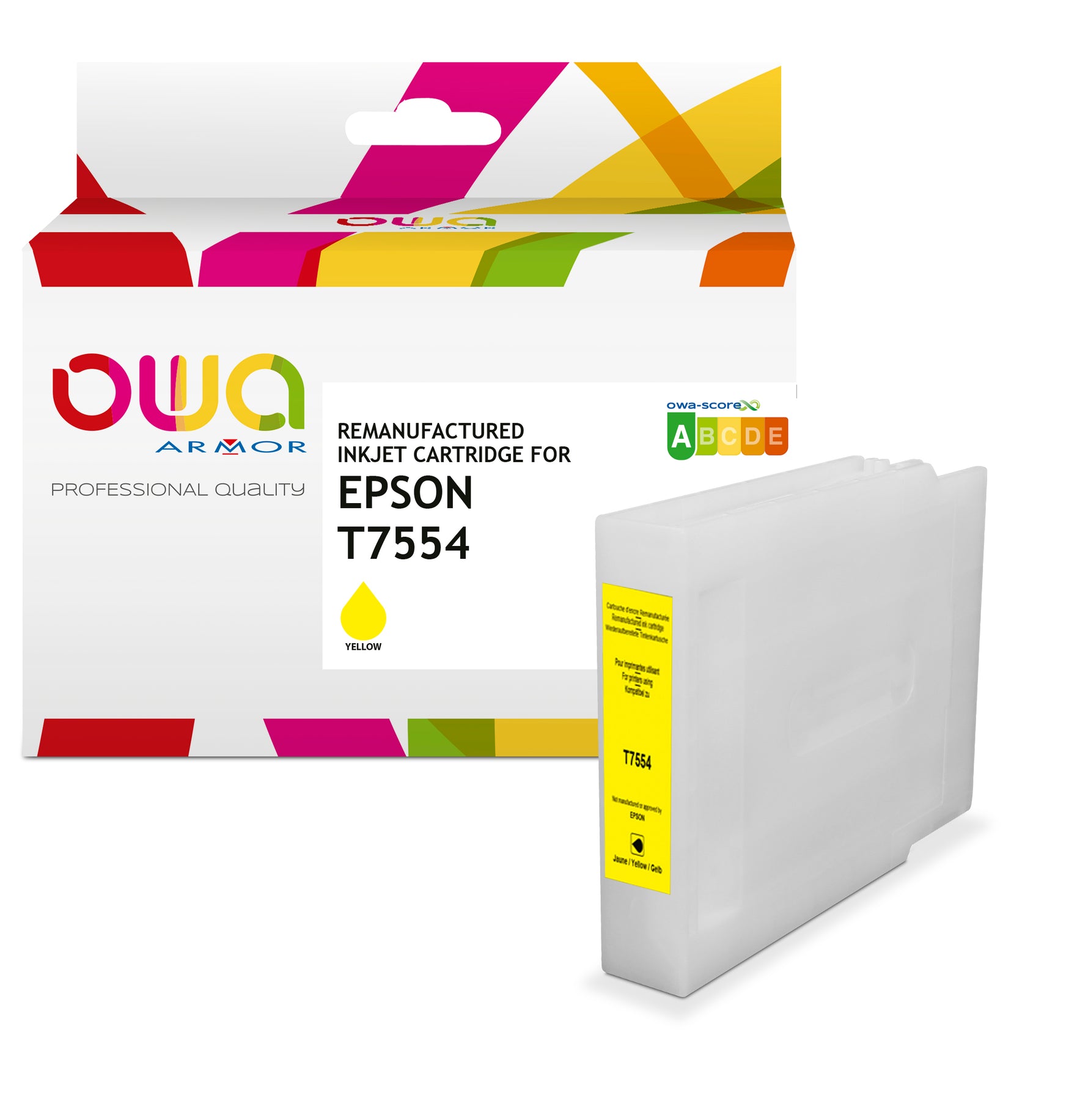 Epson Epson T7554 - Remanufactured Ink Cartridge Owa - High Capacity - Yellow