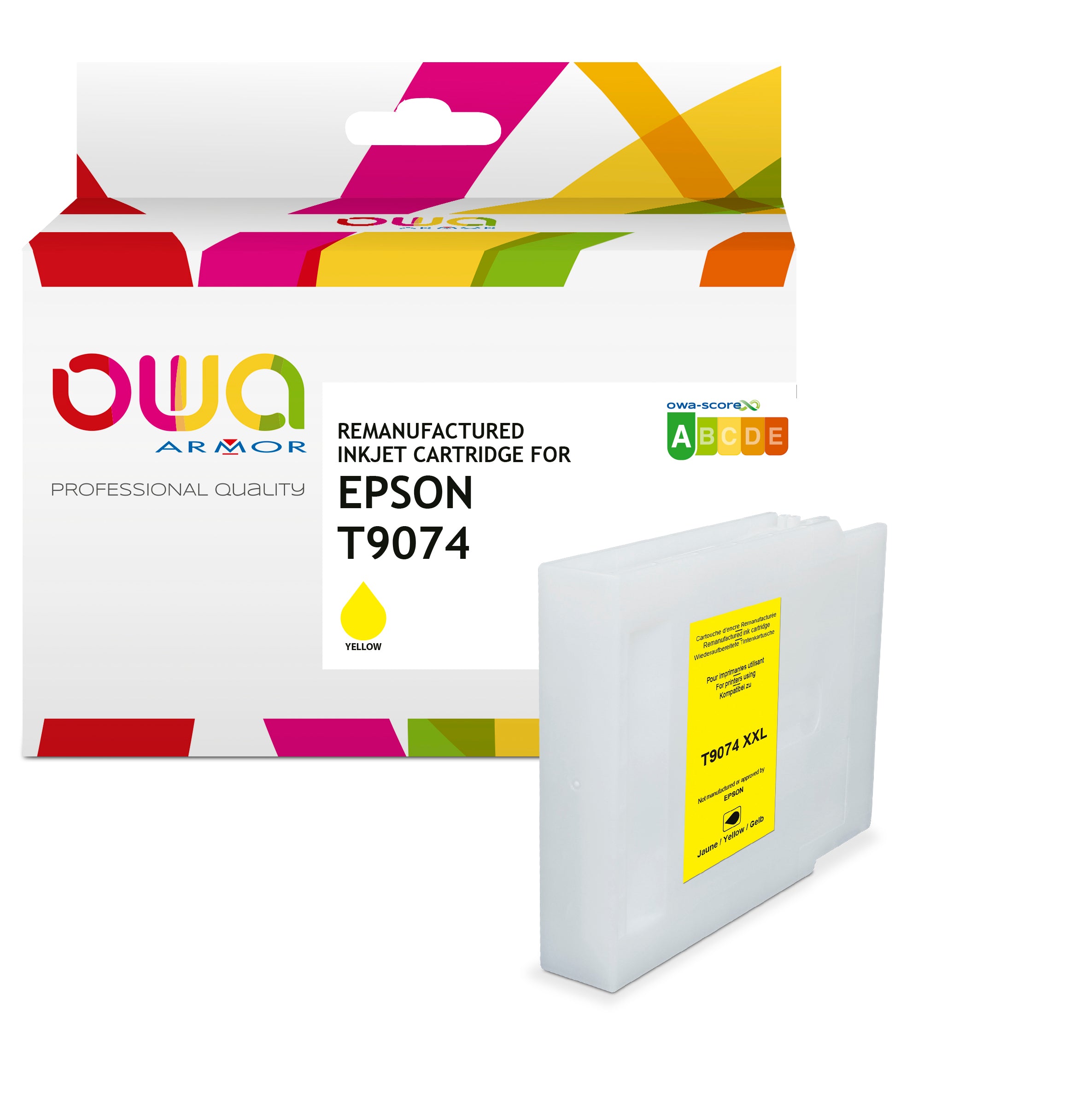 Epson Epson T9074 - Remanufactured Ink Cartridge Owa - High Capacity - Yellow