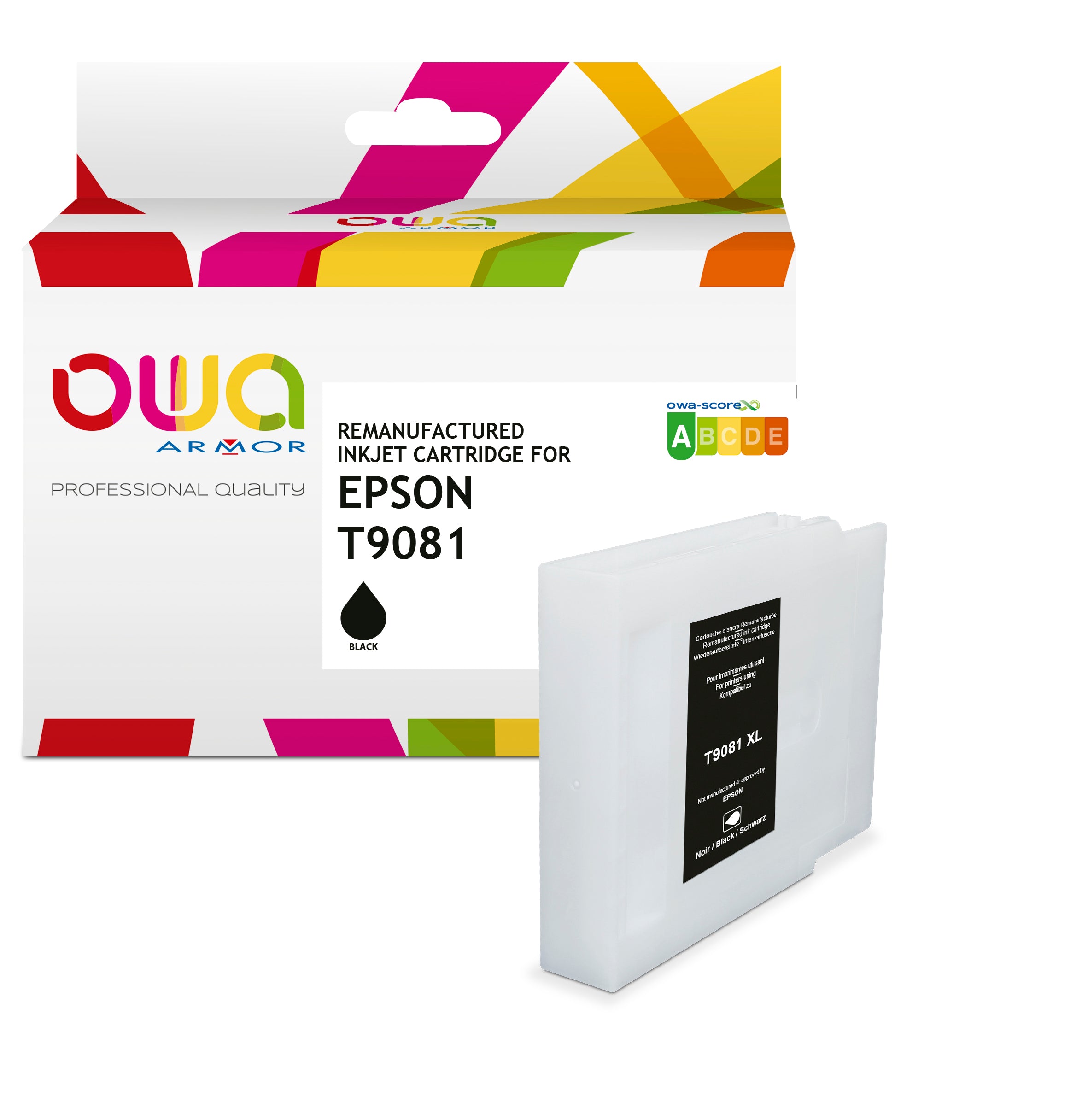 Epson Epson T9081 - Remanufactured Ink Cartridge Owa - High Capacity - Black
