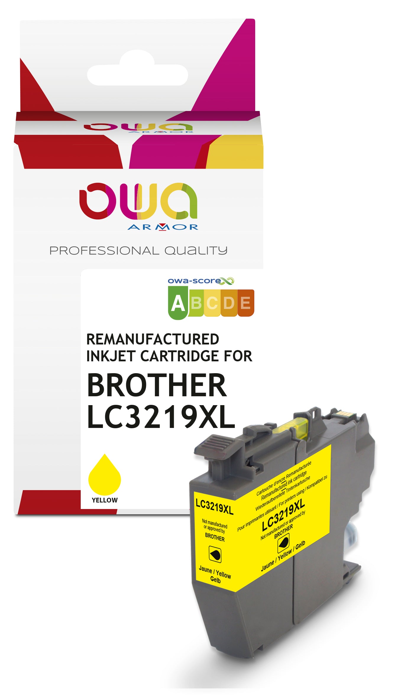 Brother Brother Lc-3219Xl - Remanufactured Ink Cartridge Owa - High Capacity - Yellow