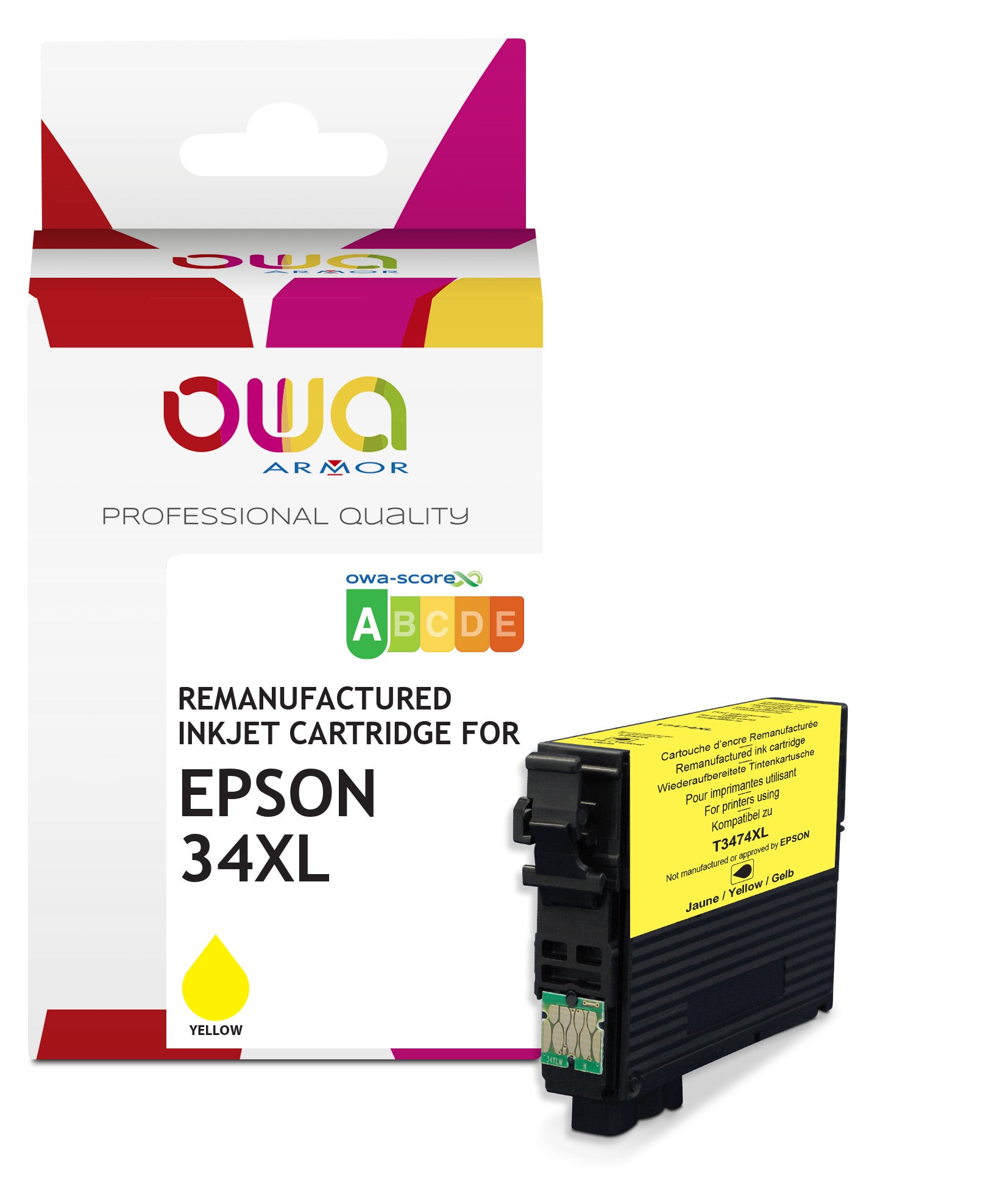 Epson Epson 34_Stdxl - Remanufactured Ink Cartridge Owa - High Capacity - Yellow
