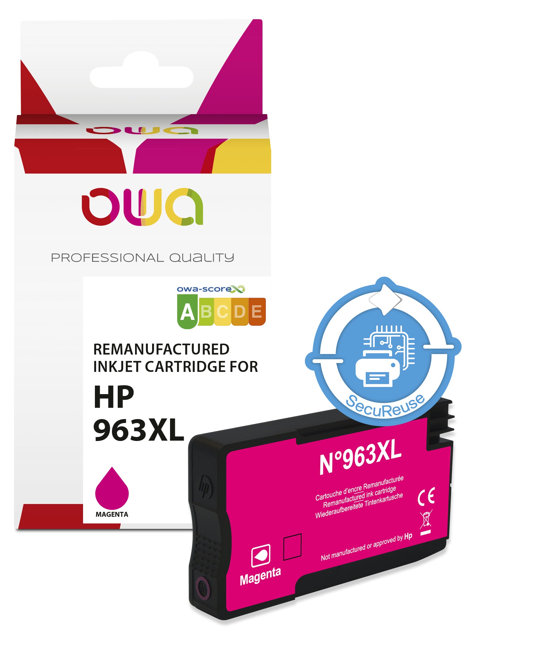 Hp Hp 963Xl - Remanufactured Ink Cartridge Owa - High Capacity - Magenta