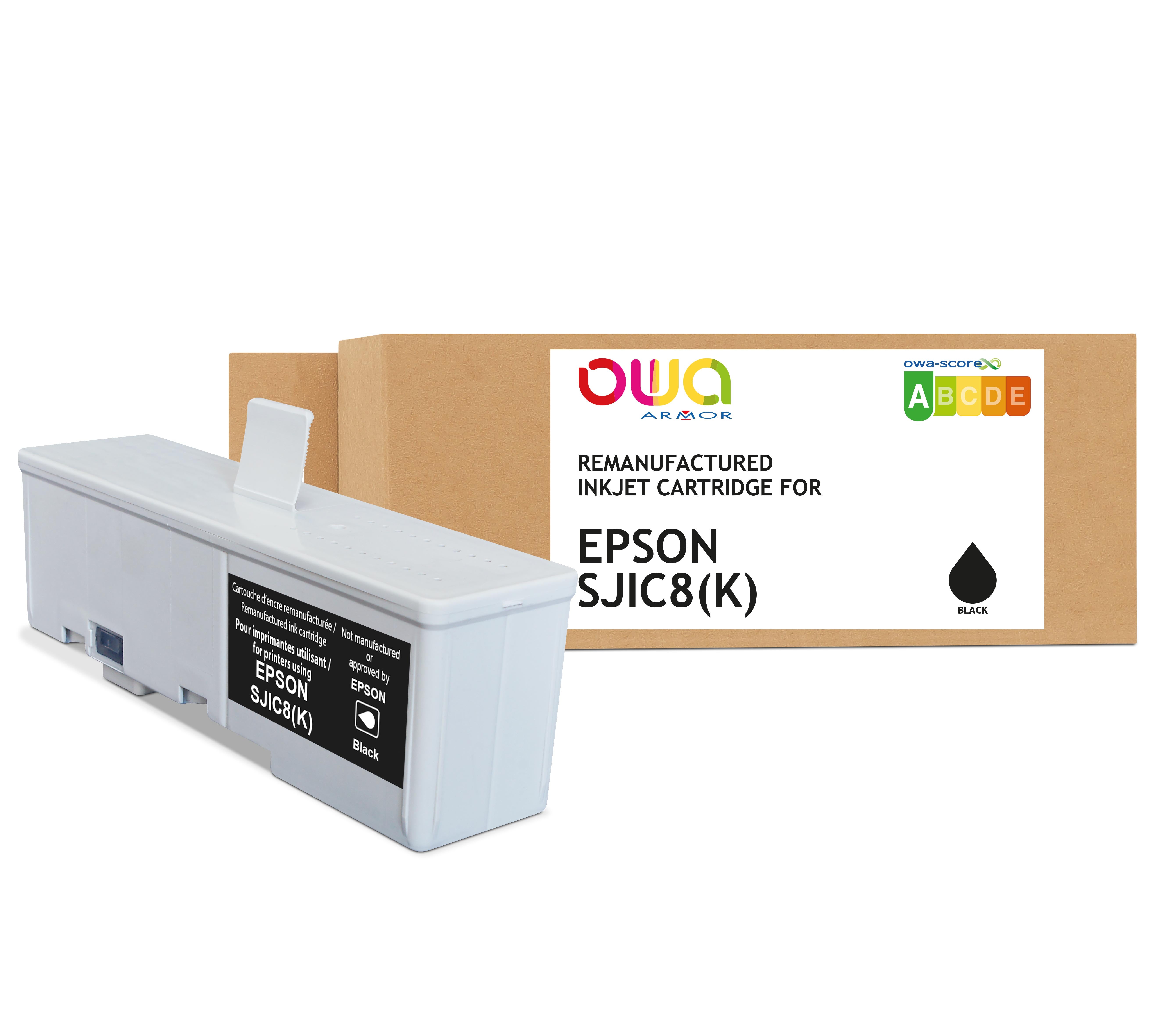Epson Sjic-8 - Remanufactured Ink Cartridge Owa - Black