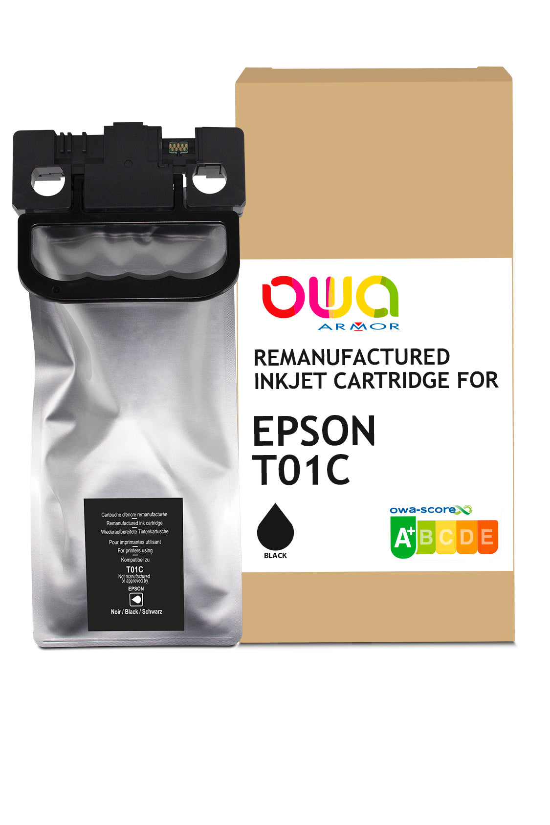Epson Epson C13t01c100 - Remanufactured Ink Cartridge Owa - Black