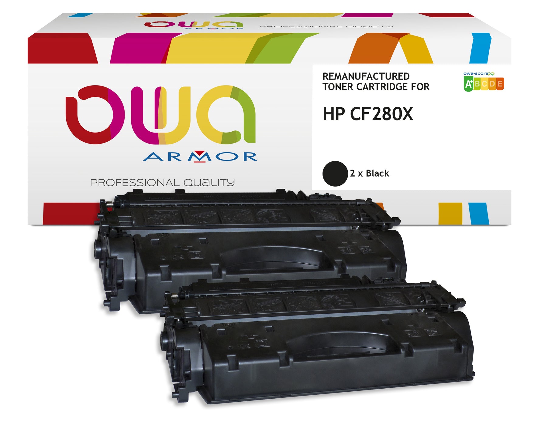 Hp Pack2 - Hp Cf280x - Remanufactured Toner Owa - High Capacity - 2X Black