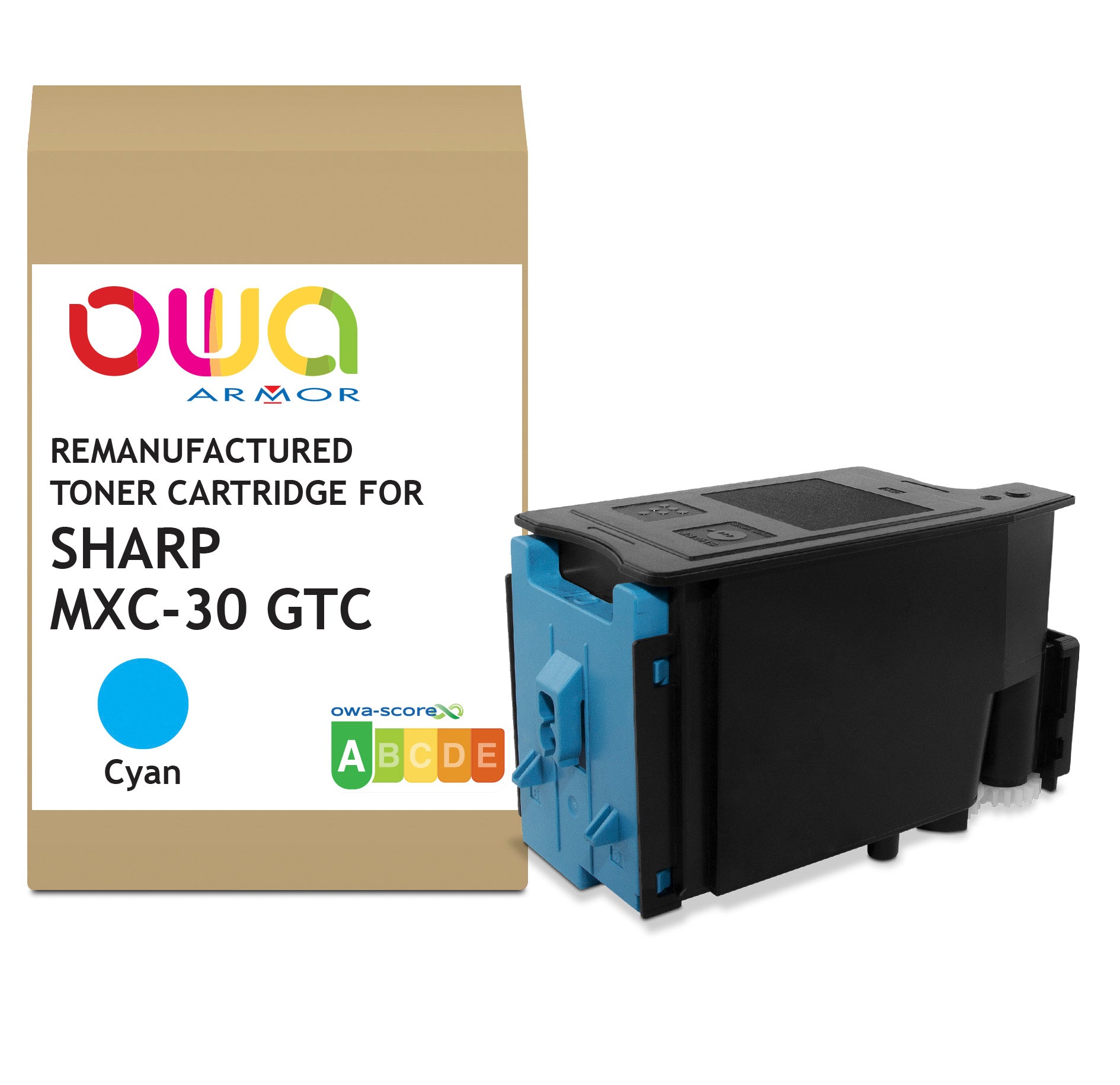 Sharp Sharp Mxc-30 Gtc - Remanufactured Toner Owa - Cyan